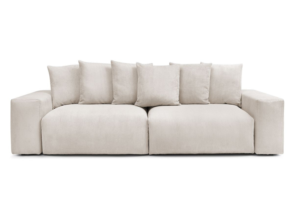 Bobochic Voltaire Sofa 4-Sitzer 320 × 124 cm Cordsamt Beige