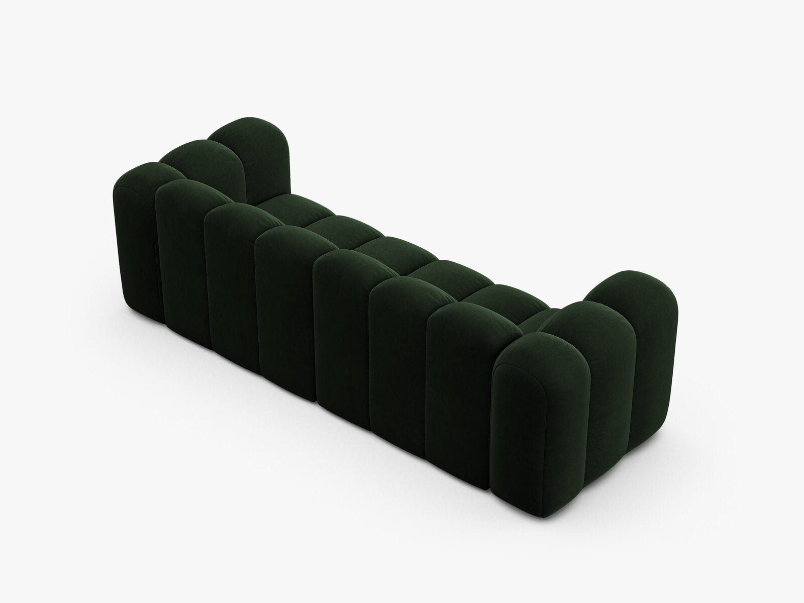 Micadoni Sofa Lupine 3-Sitzer Samt Venus Flaschengrün