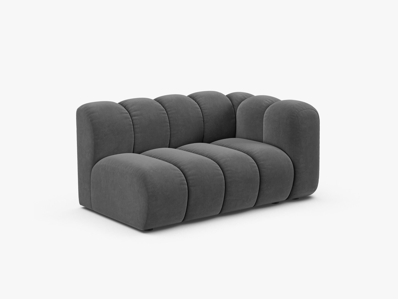 Micadoni Modul Lupine 2-Sitzer Samt Venus Grau Rechts