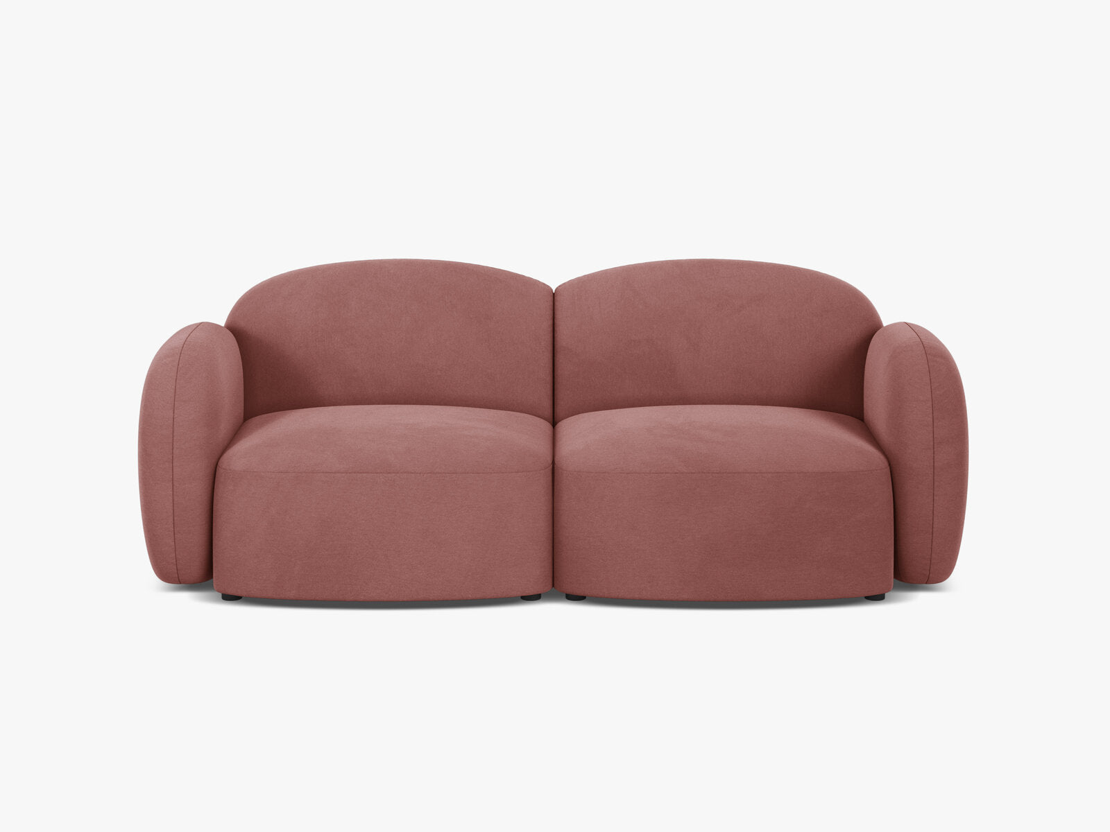 Micadoni Sofa Blair 2-Sitzer Samt Casino Lachs