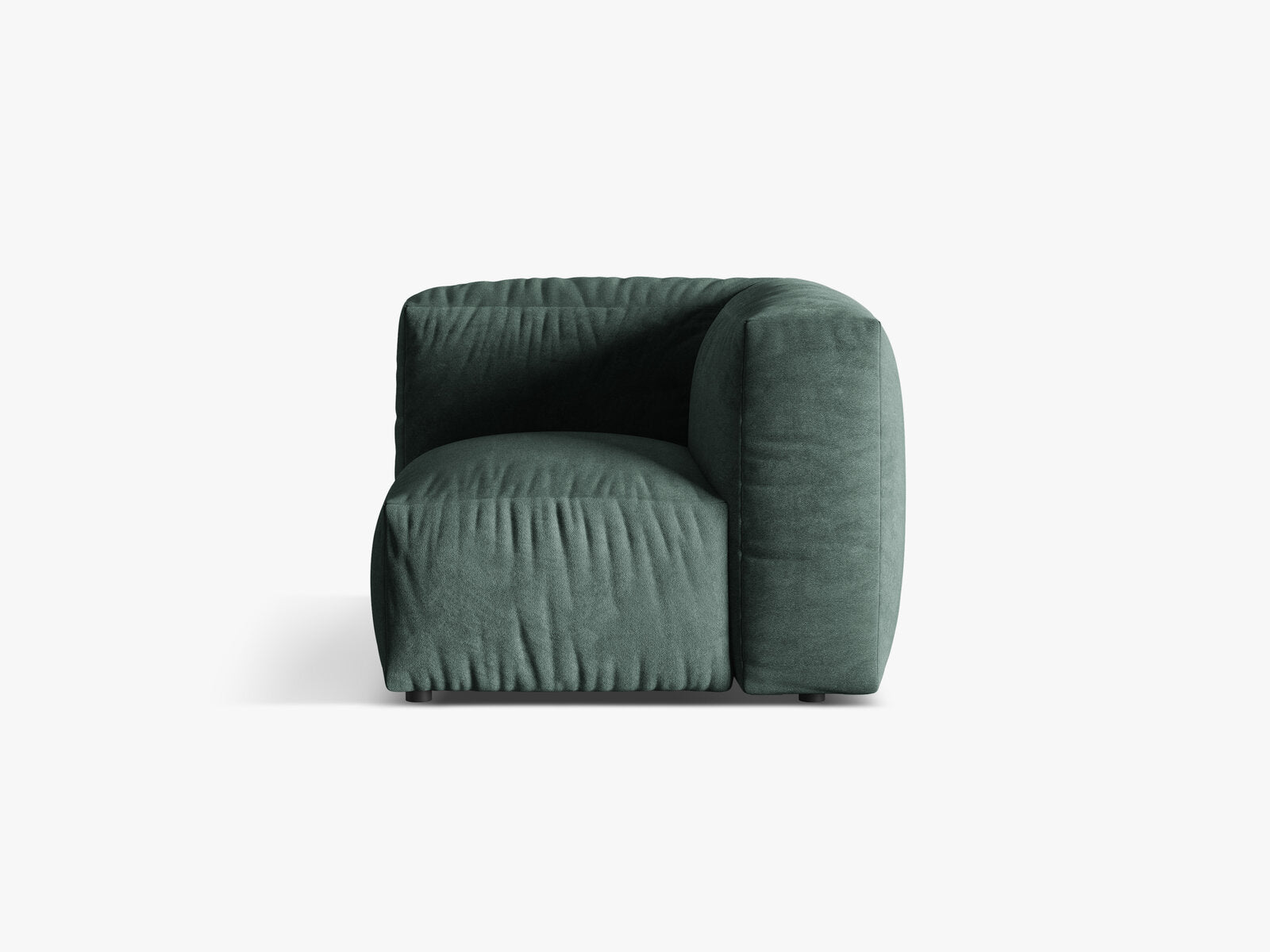 Micadoni Eckmodul Martina 1-Sitzer Klein Samt Vogue Petrol