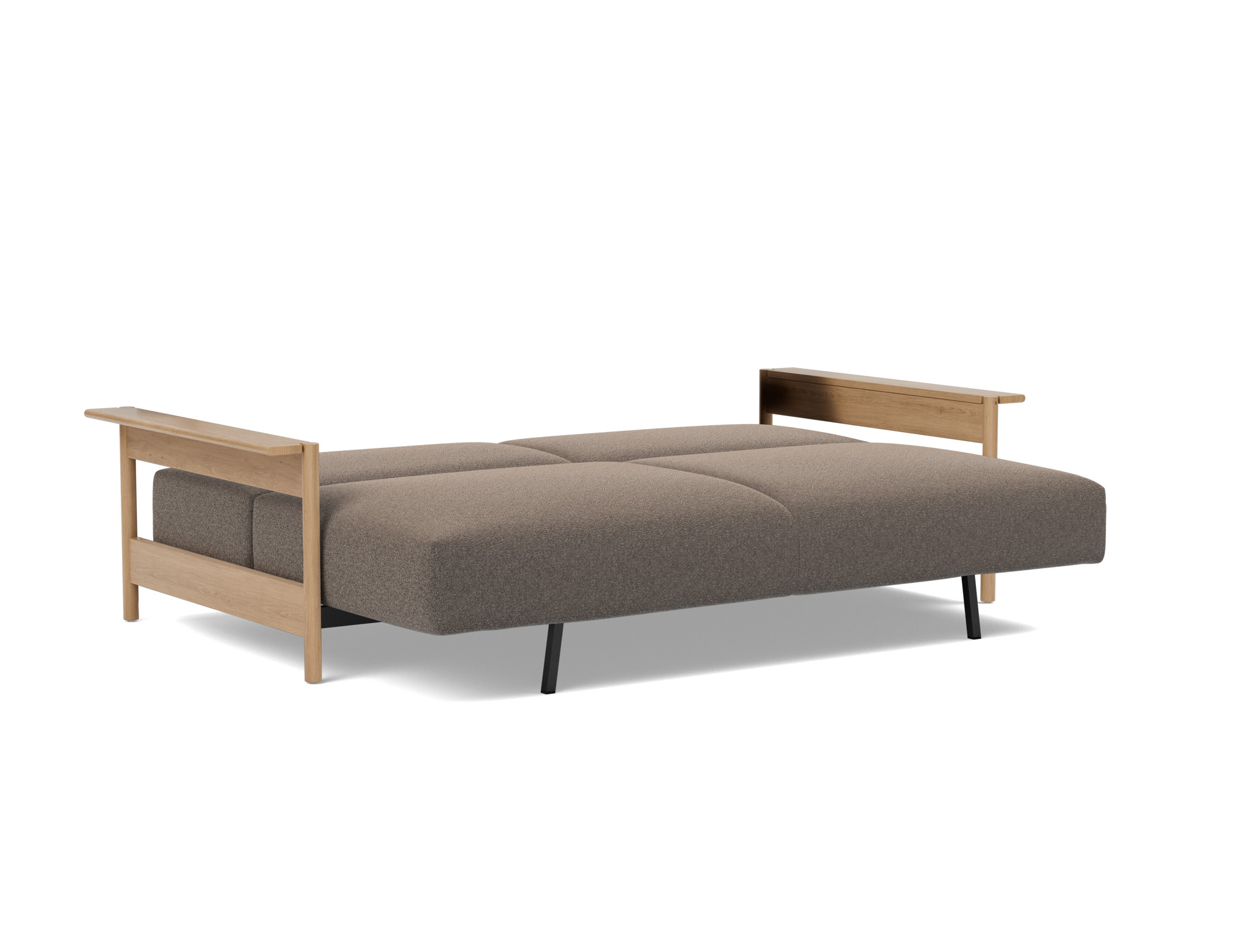 Schlafsofa Malloy Wood Boucle Skandi 530-Taupe
