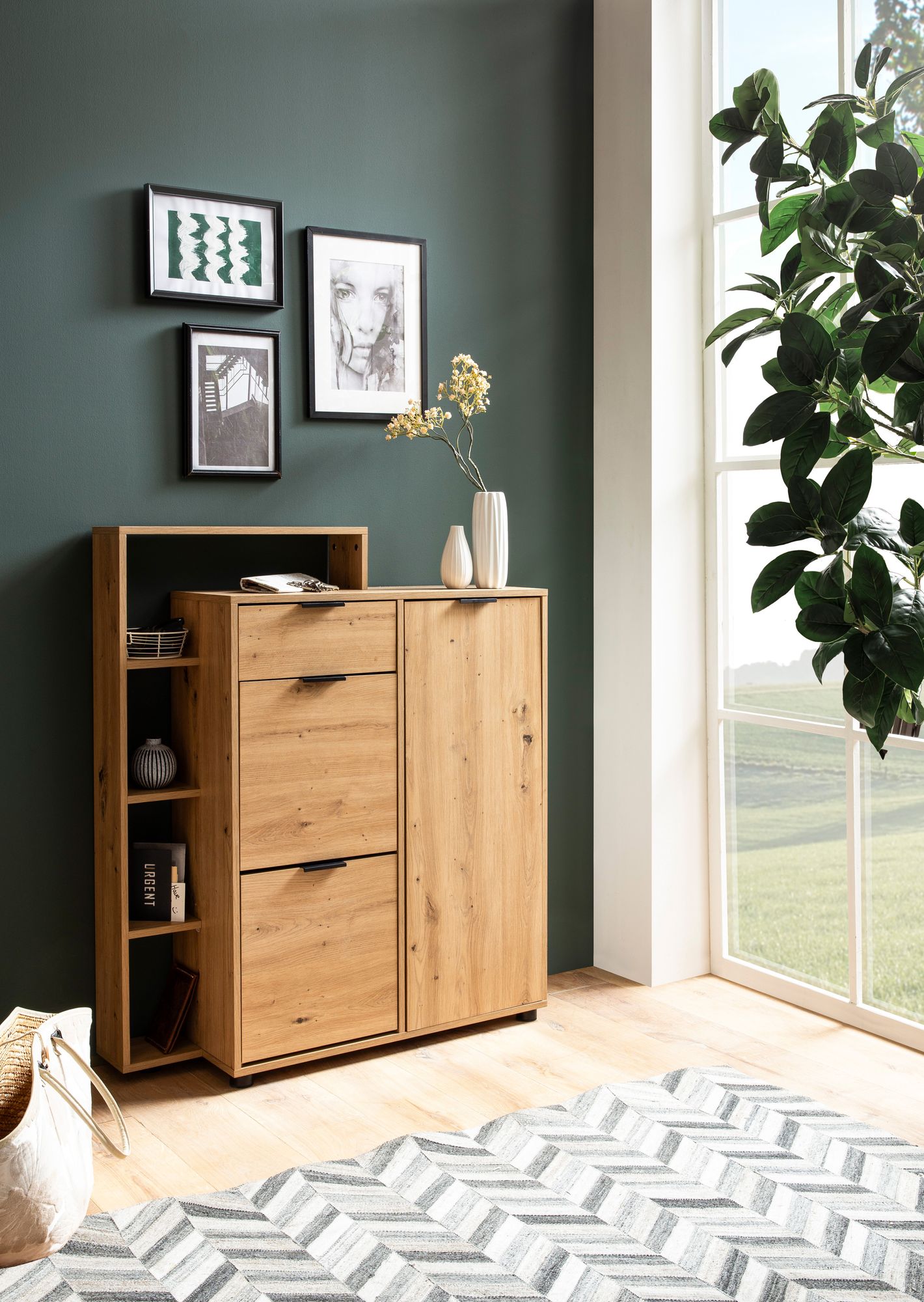 Schuhschrank Erfjord Braun 98 × 30 × 110 cm