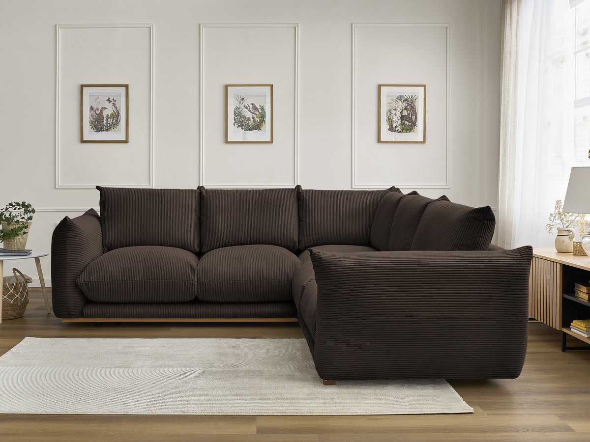 Bobochic Ernest Ecksofa Cordsamt Braun