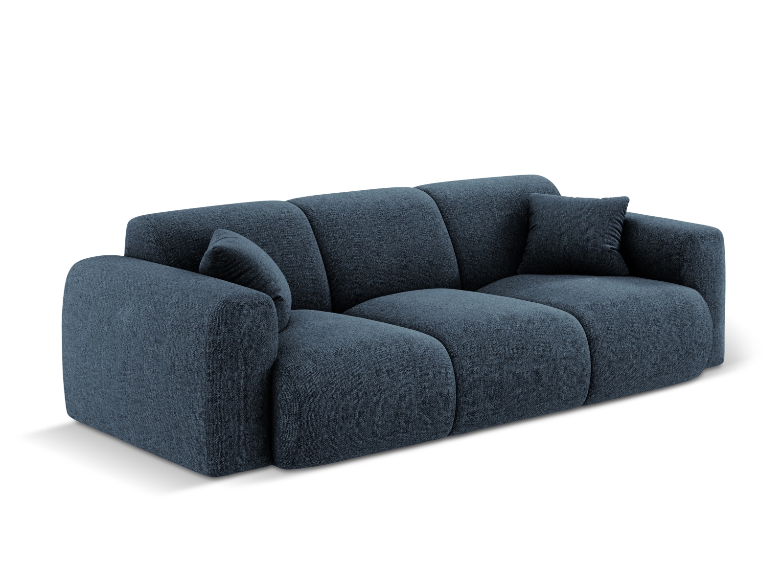 Cosmopolitan Design Sofa Nolio 3-Sitzer Chenille Haga Königsblau