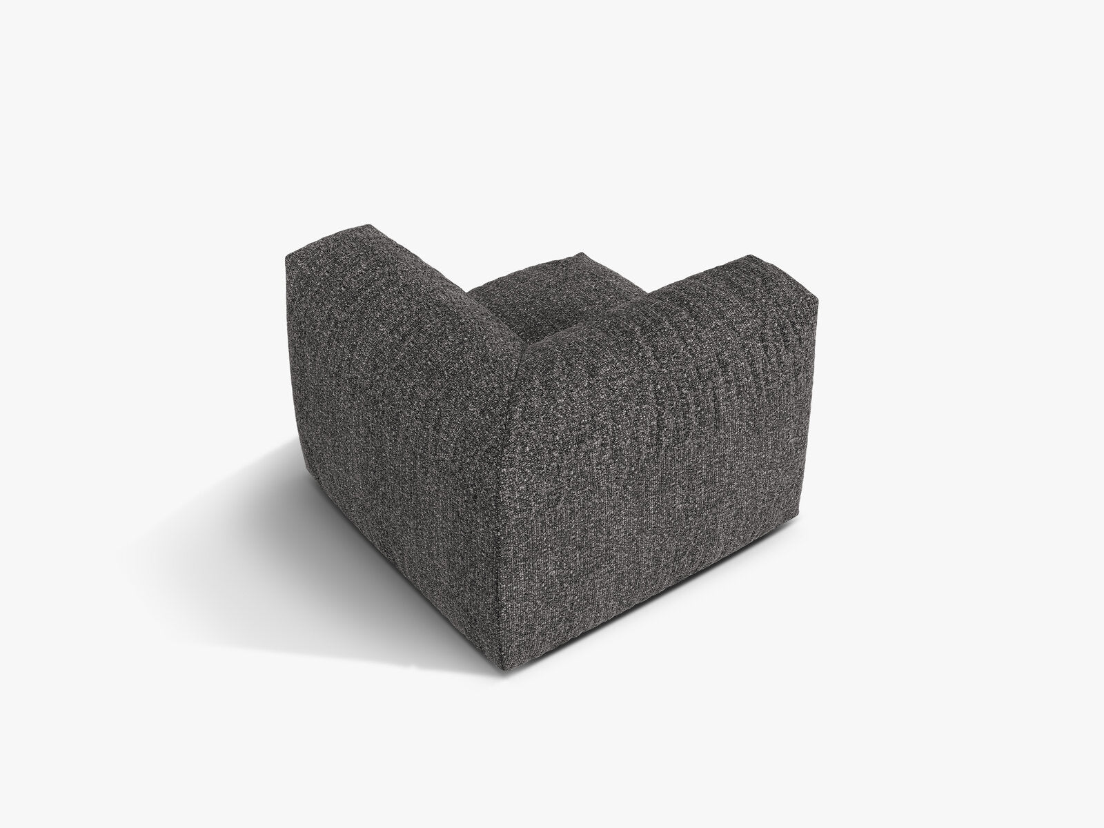 Micadoni Eckmodul Martina 1-Sitzer Klein Boucle Monet Anthrazit