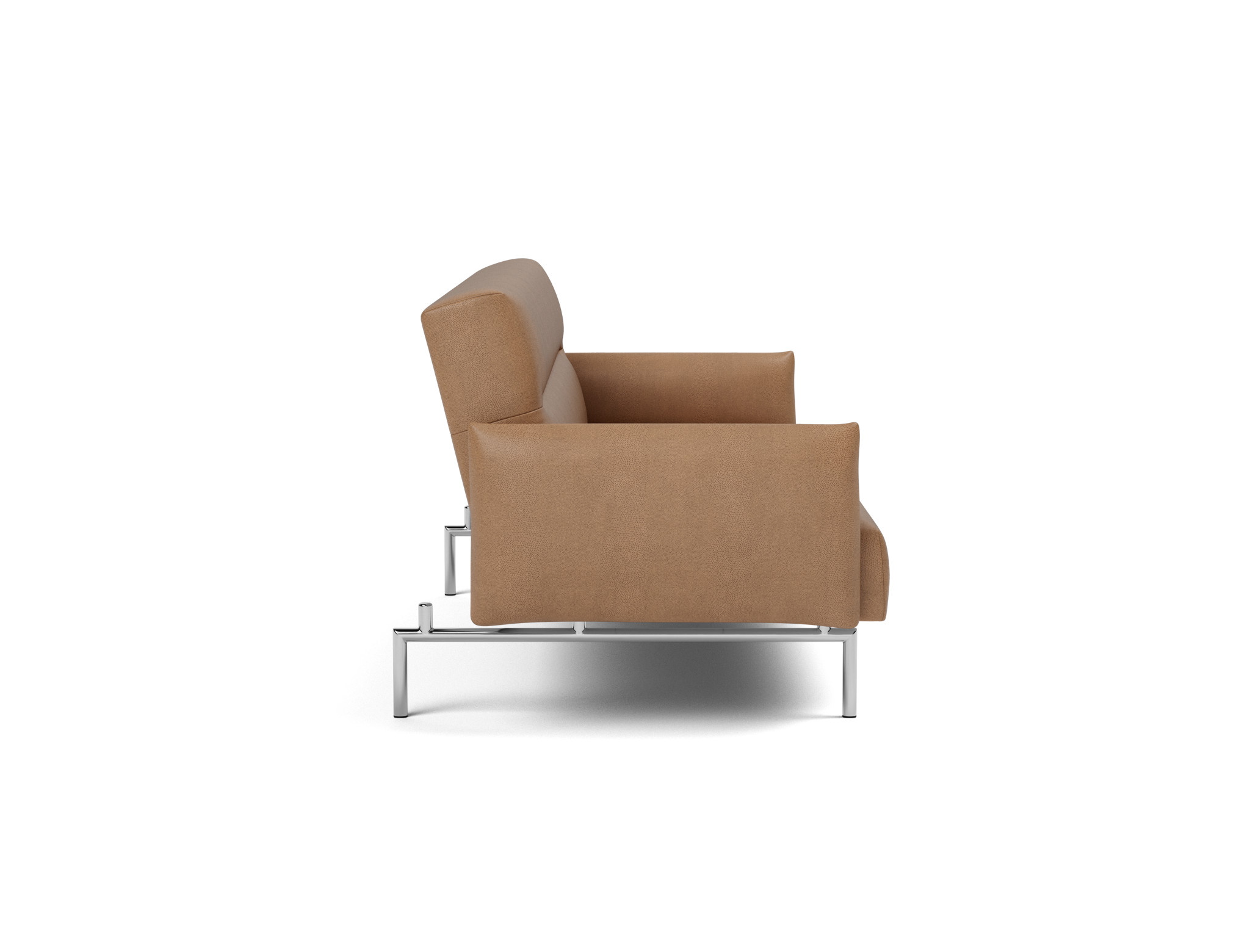 Schlafsofa Jillis mit Armlehnen Lederoptik Faunal 551-Brown