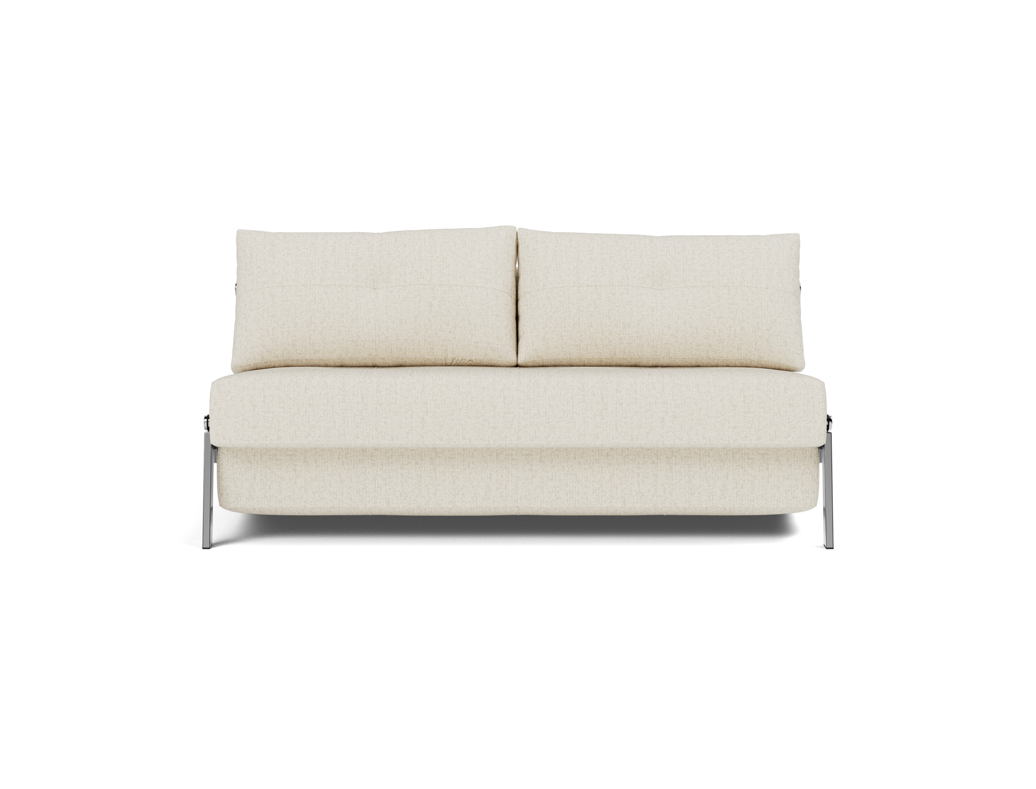 Schlafsofa Cubed 160 Boucle Skandi 531-Off-White Beine Chrom