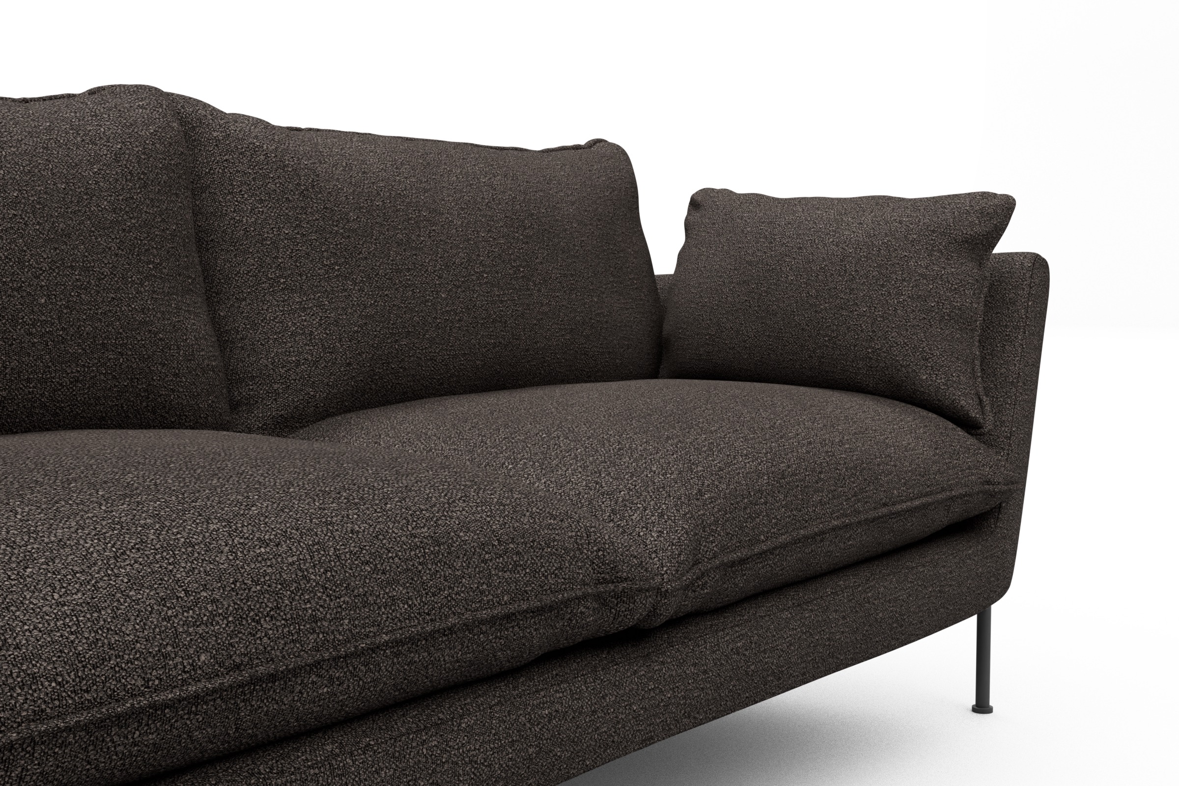 Sofa Anton PREMIUM 2-Sitzer Boucle-Taupe