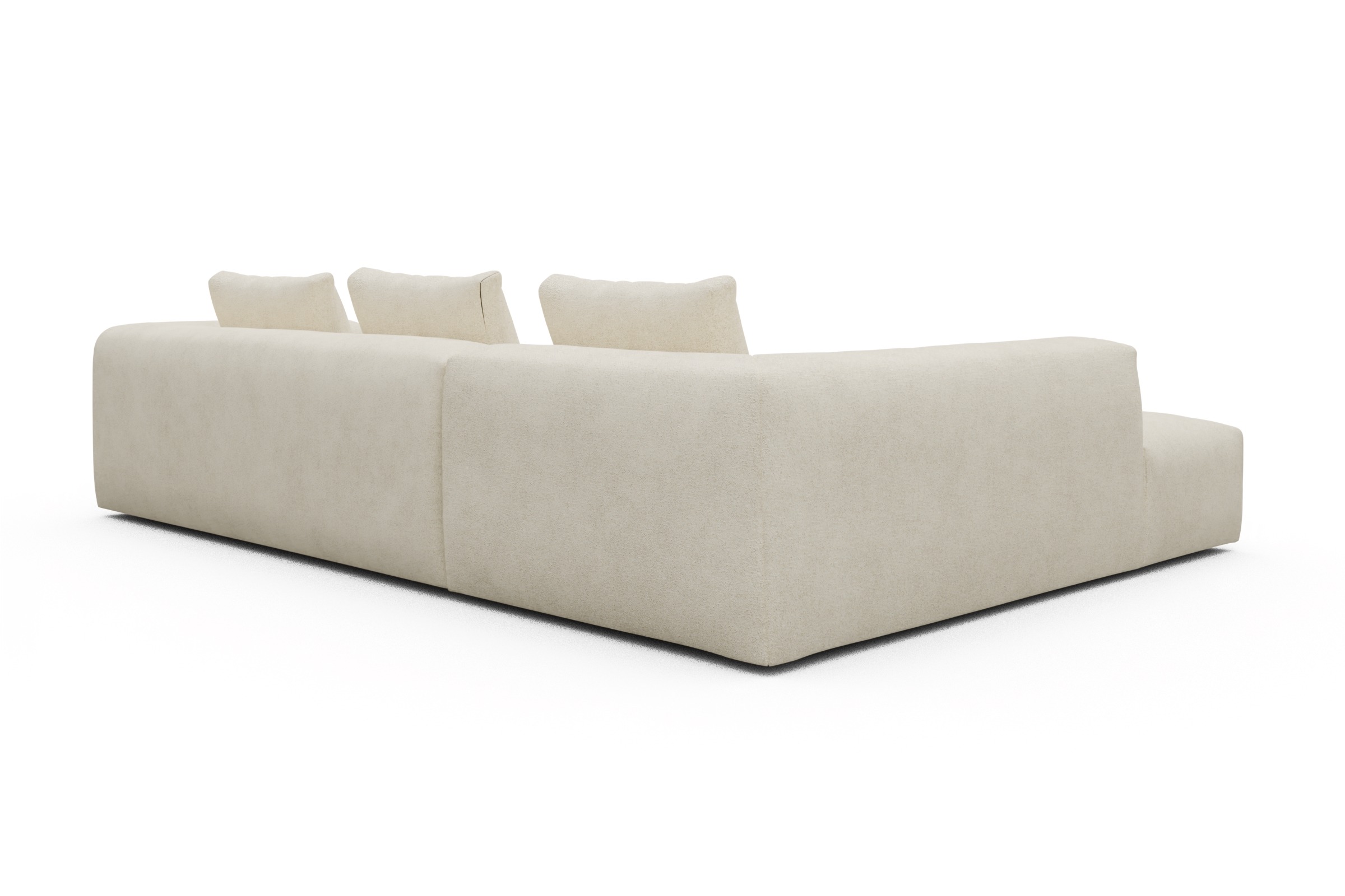 Ecksofa Fred Relax-Ecke links mit 2,5-Sitzer Boucle-Off-White
