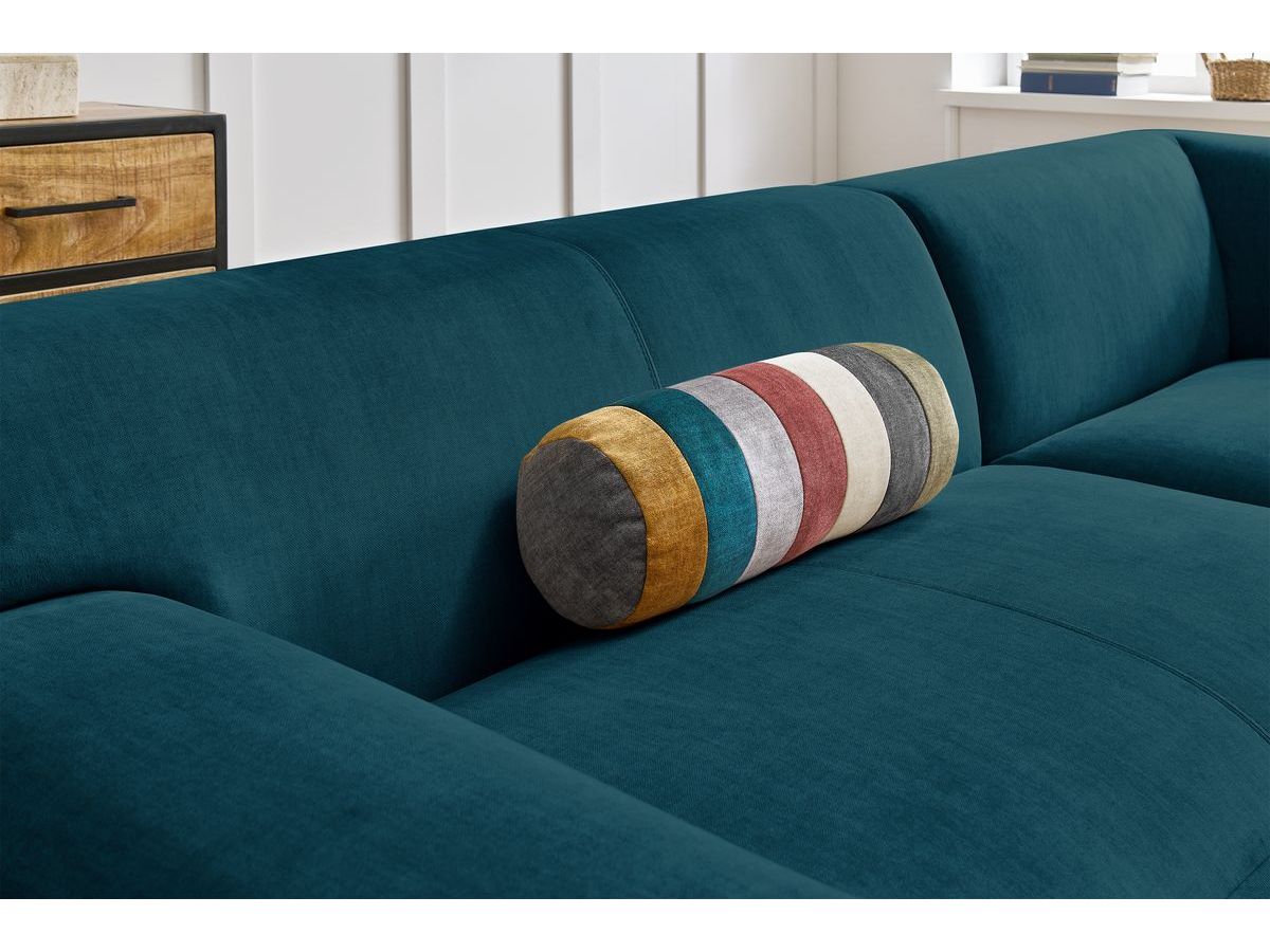 Bobochic Lavena Ecksofa 312 × 220 cm Samt Dunkelblau Ecke rechts