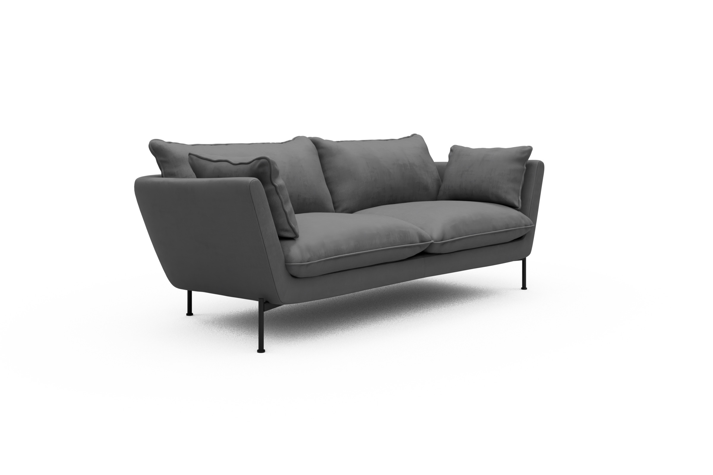 Sofa Anton PREMIUM 2-Sitzer Cordufine-Grey