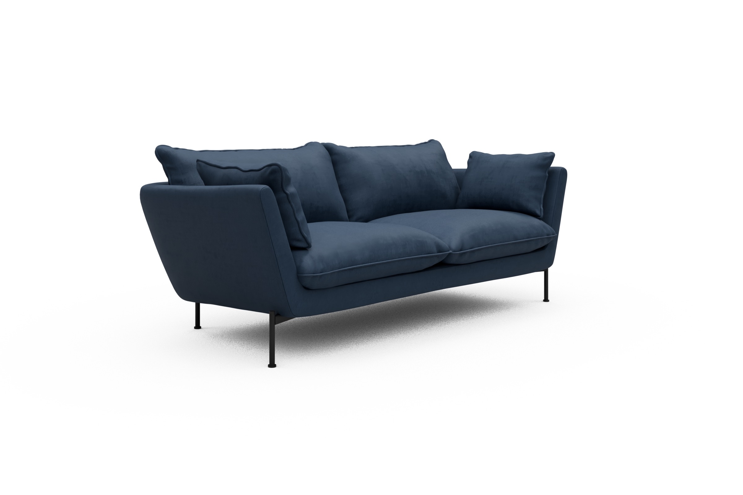 Sofa Anton PREMIUM 2-Sitzer Cordufine-Royal-Blue