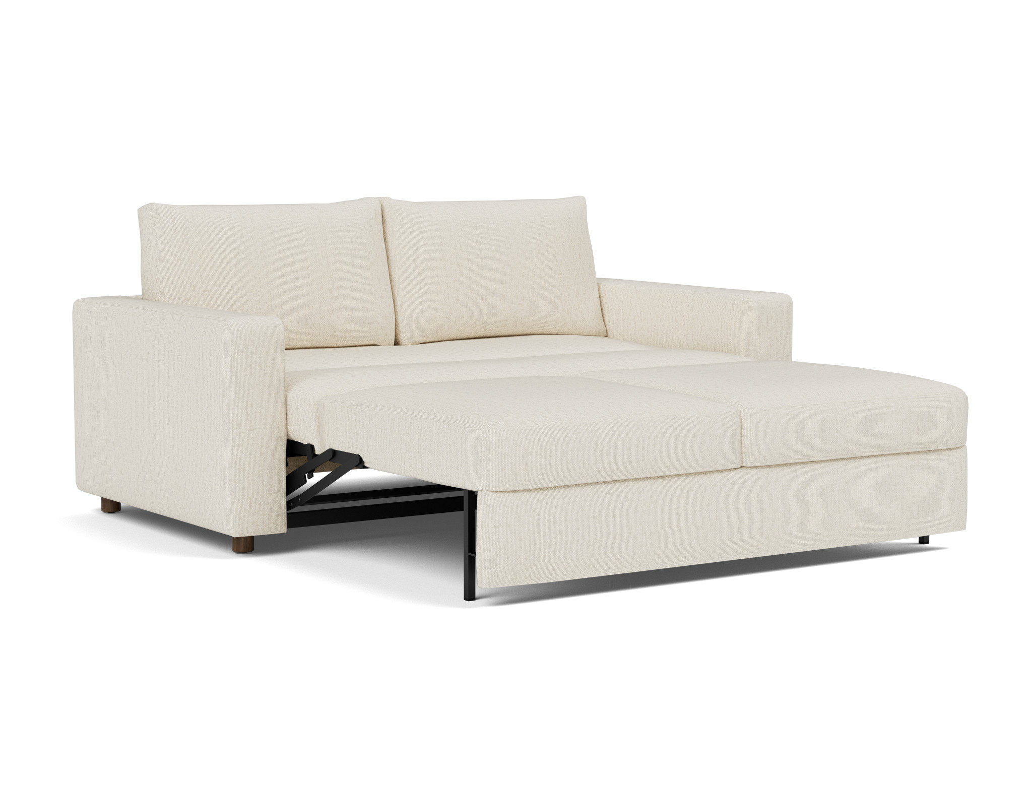 Schlafsofa Neah mit Standard-Armlehnen 160 Boucle Skandi 531-Off-White