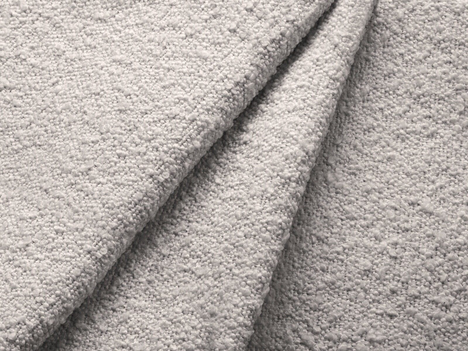 Micadoni Stauraumbett mit Kopfteil Lupine Boucle Baloo Hellgrau 140x200