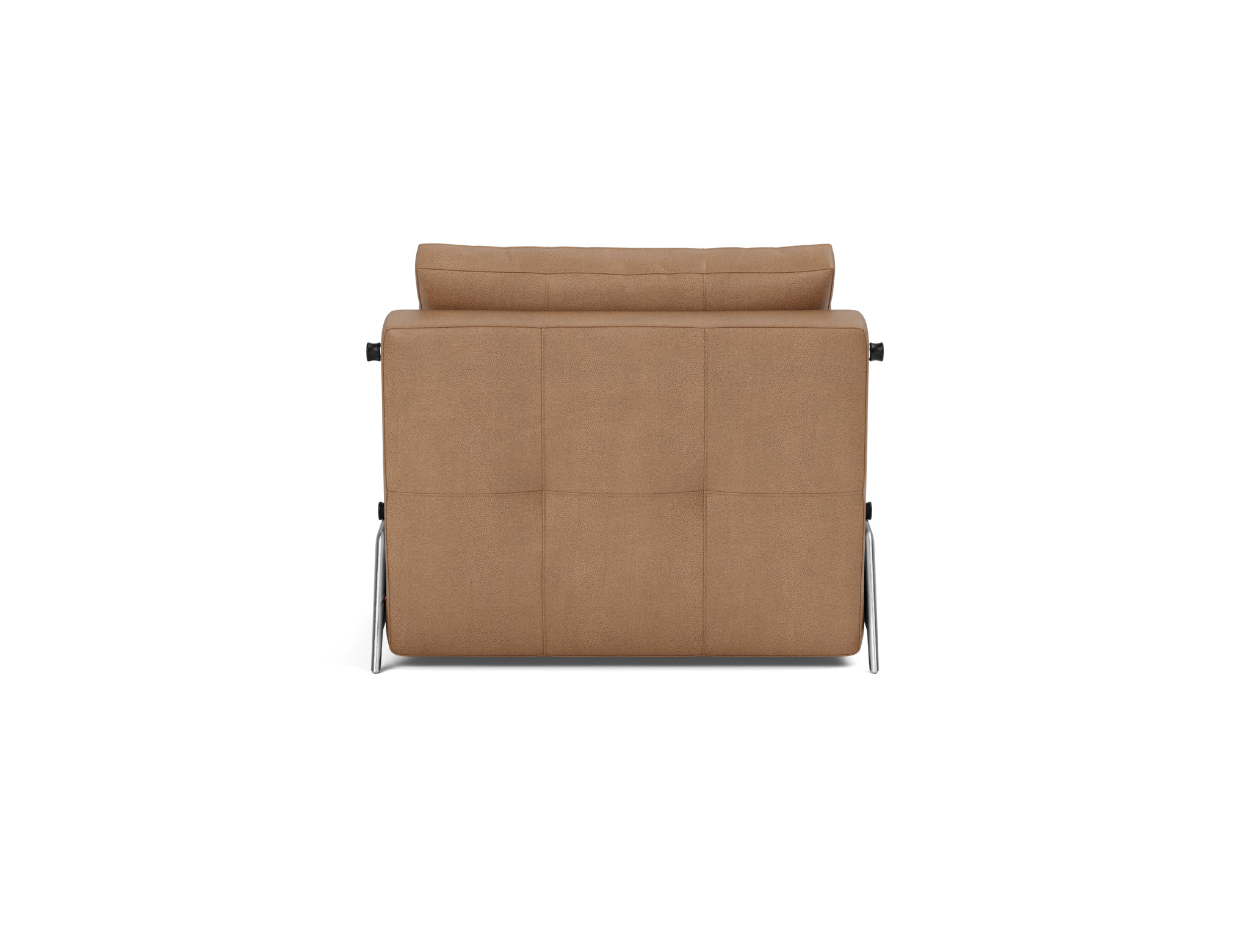 Schlafsessel Cubed 90 Lederoptik Faunal 551-Brown Beine Aluminium