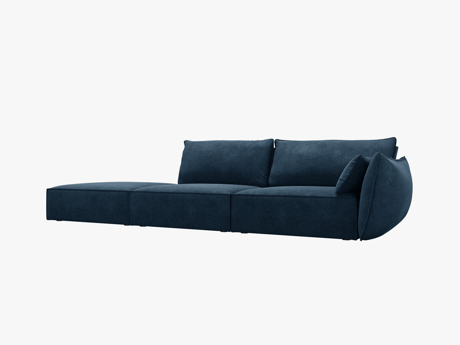 Micadoni Sofa Kaelle 4-Sitzer Links Chenille Over The Horizon Königsblau