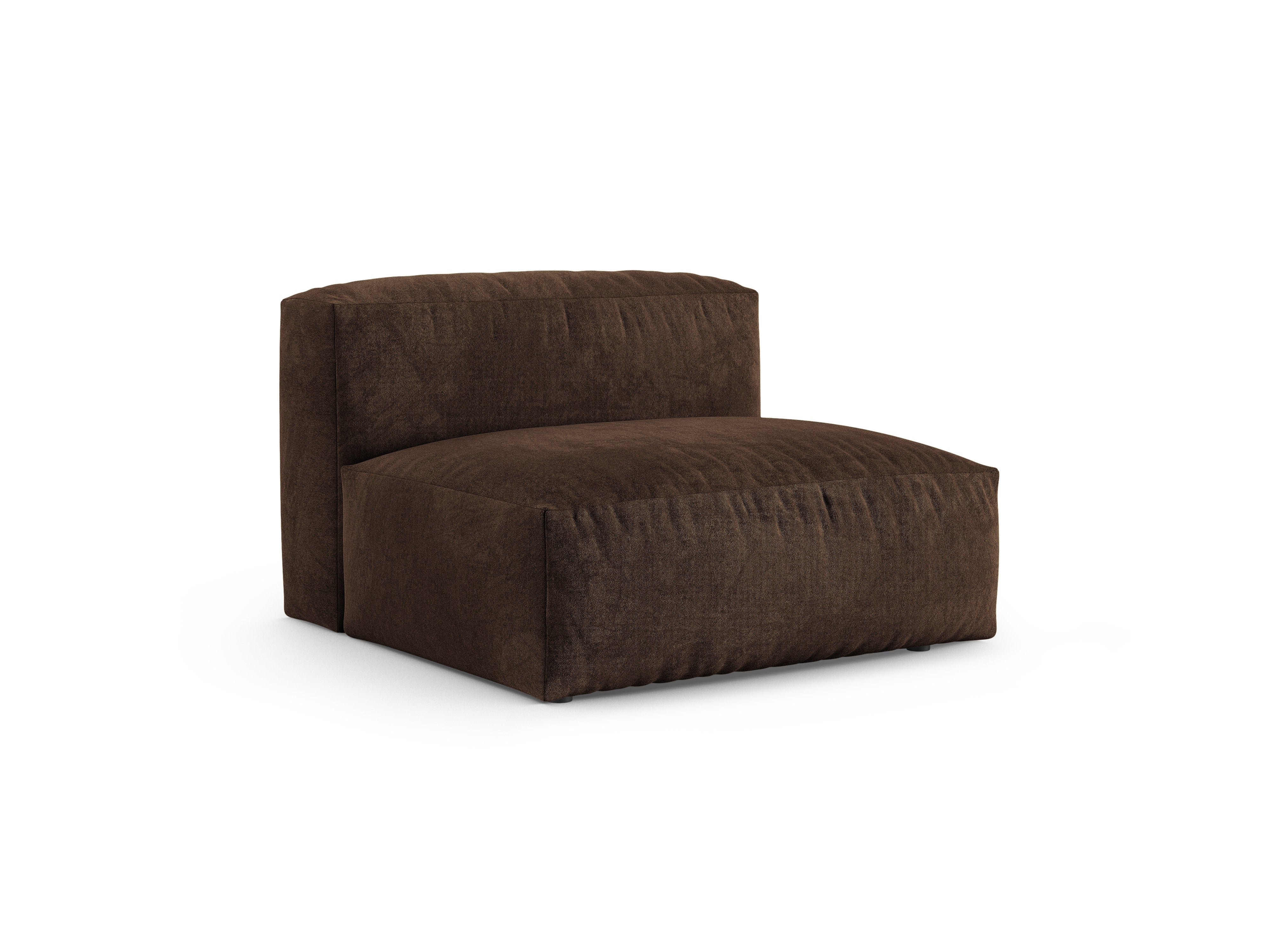 Micadoni Mittelmodul Martina 1-Sitzer 90cm Sitztiefe Samt Vogue Schokolade