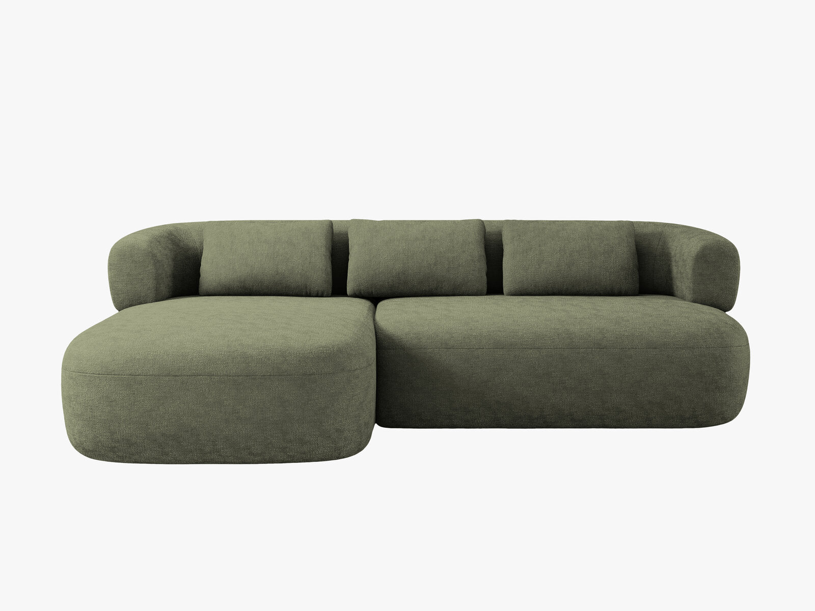 Micadoni 5-Sitzer Ecksofa Jenny Links Chenille Perfect Harmony Grün