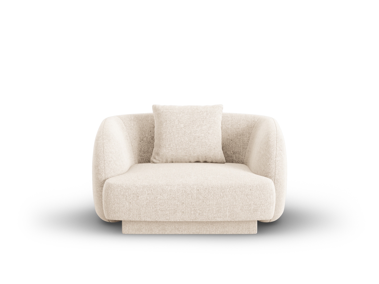 Cosmopolitan Design Sessel Tulum Chenille Eden Helles Beige