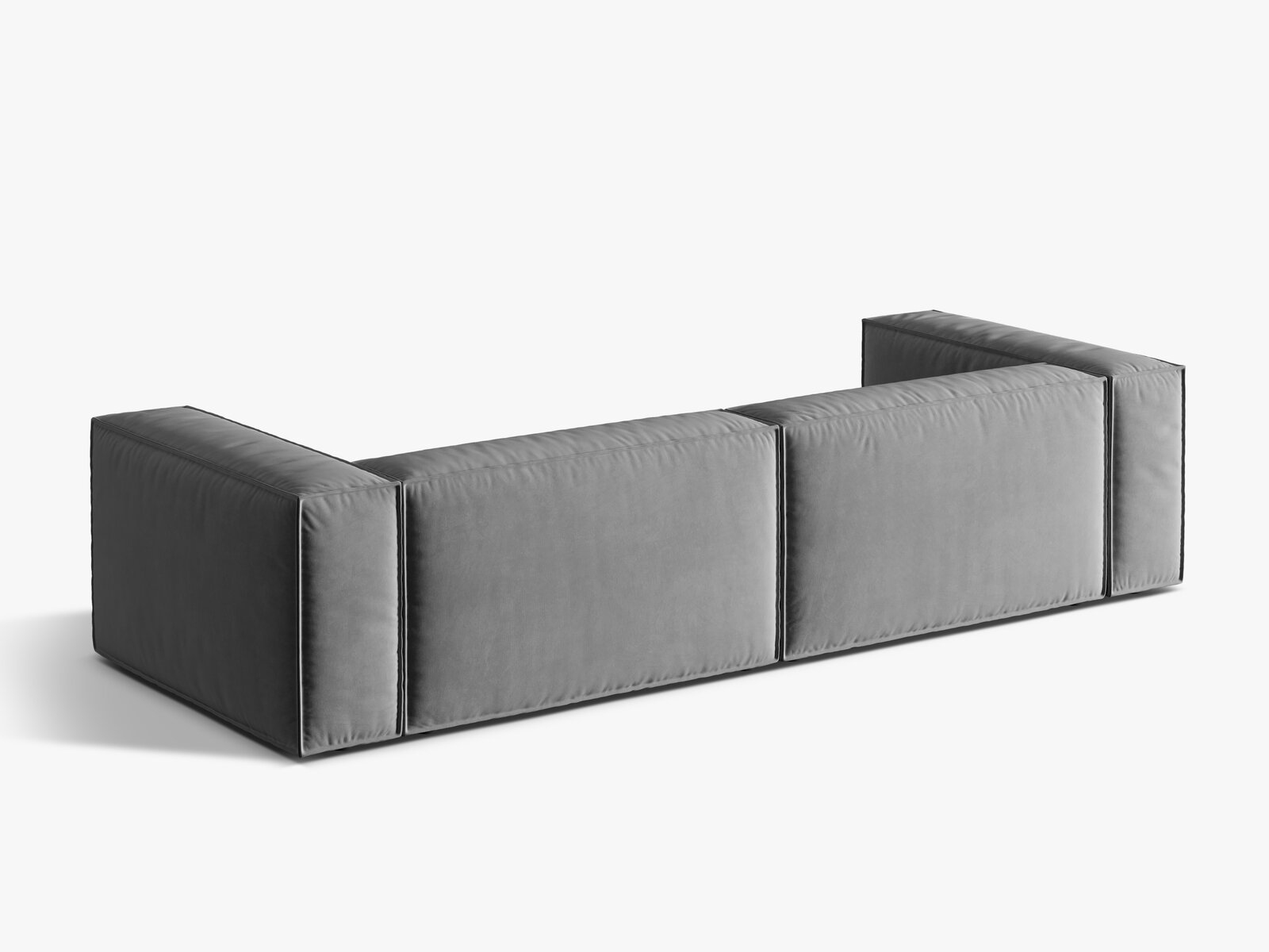 Micadoni Sofa Nuria 5-Sitzer Samt Grau