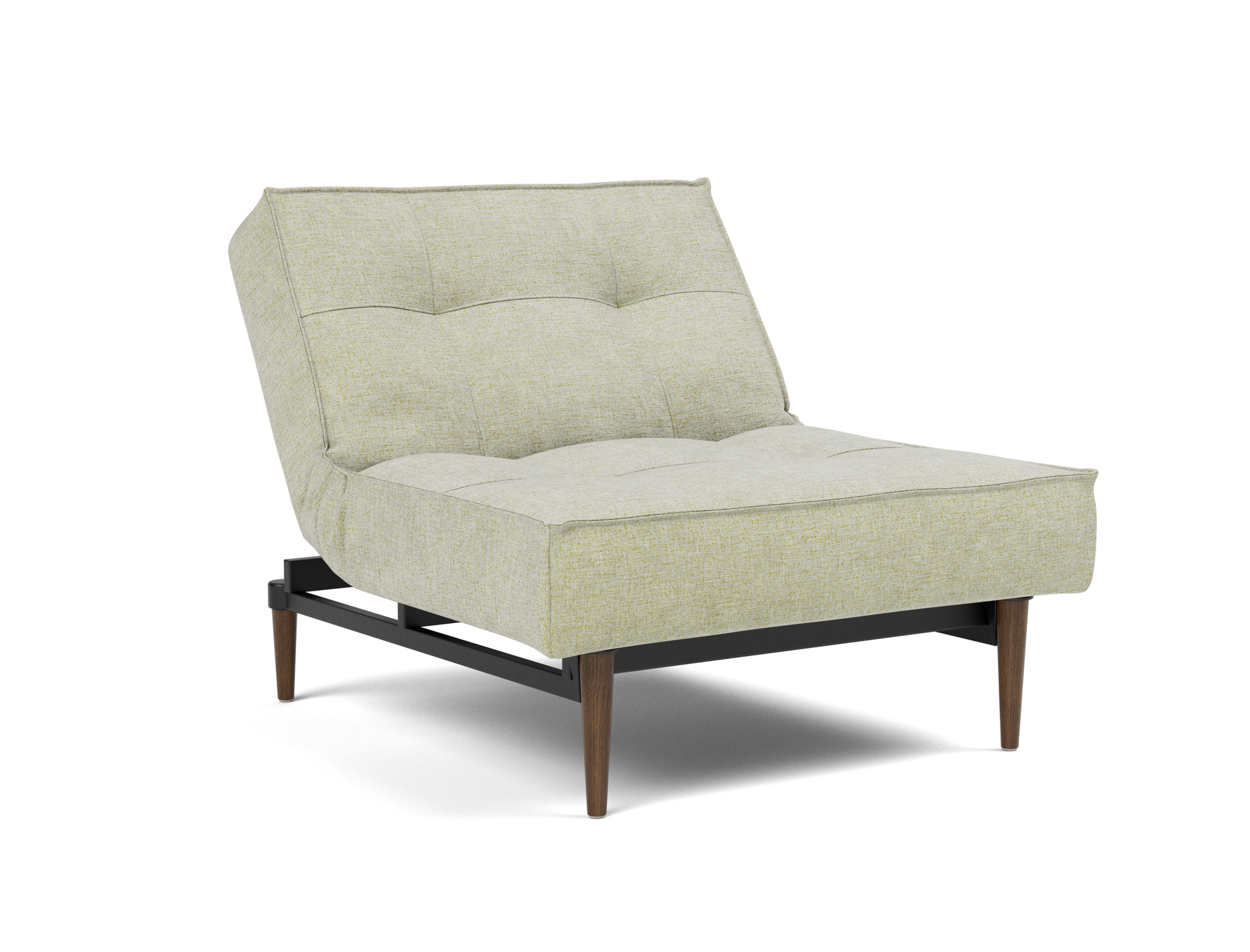 Sessel Splitback Flachgewebe Avella 280-Sand Beine Styletto Eiche dunkel