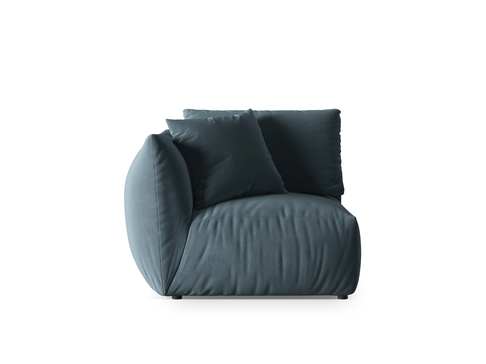 Micadoni Eckmodul Groß Chris 1-Sitzer Links Samt Pastellblau