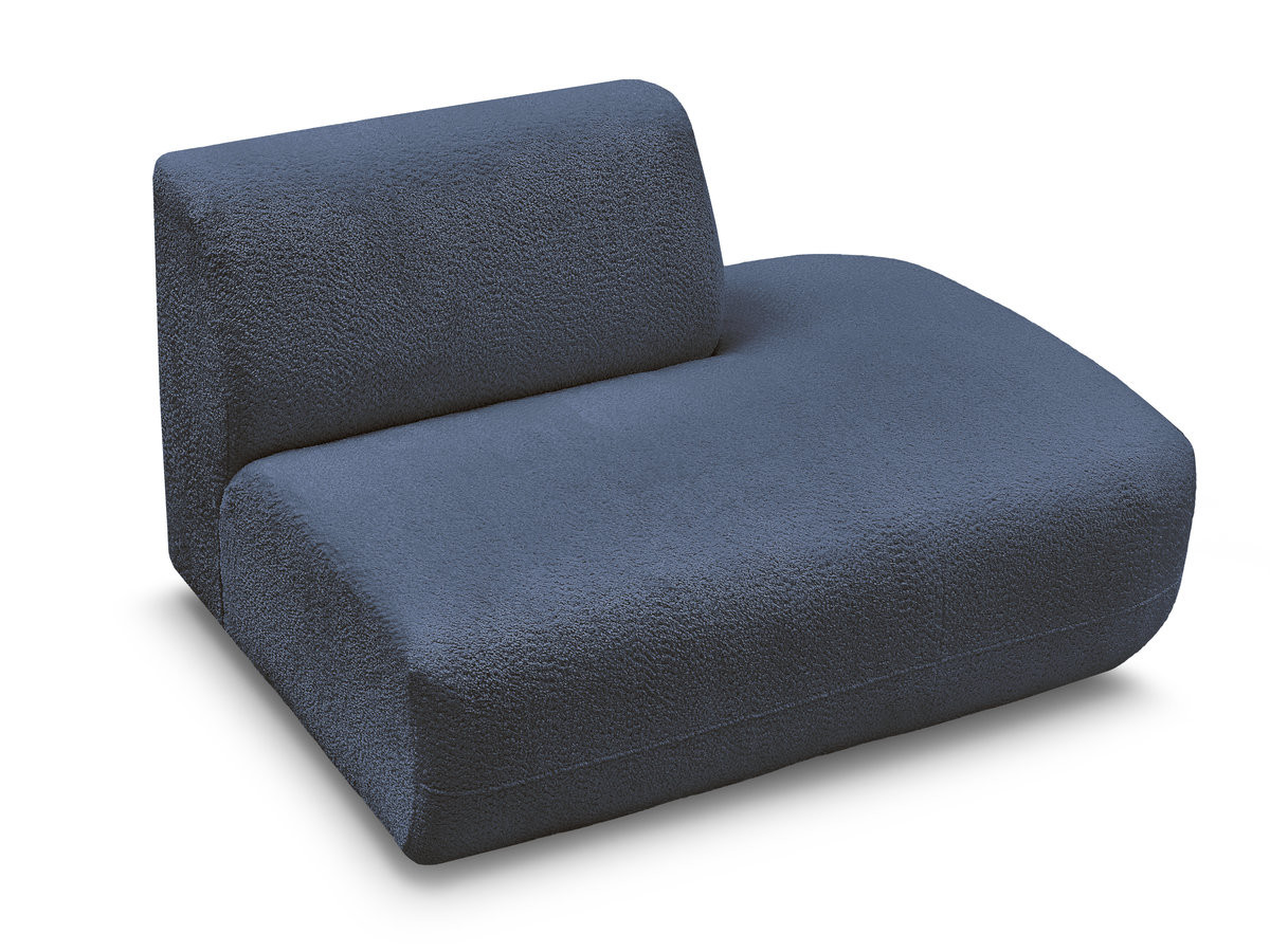 Bobochic Anda Sofamodul 2-Sitzer Chenille Dunkelblau Ecke rechts