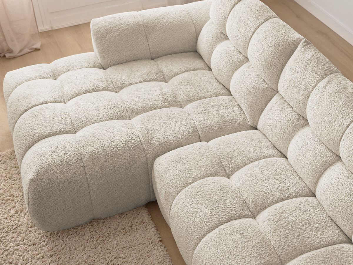 Bobochic Jaya Ecksofa Chenille Beige Ecke links