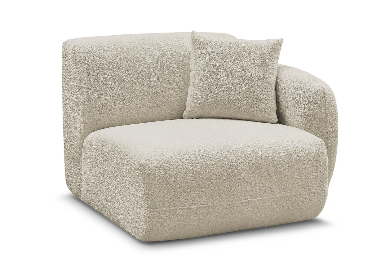 Bobochic Anda Sofamodul 1-Sitzer 104 × 103 cm Chenille Beige Ecke rechts
