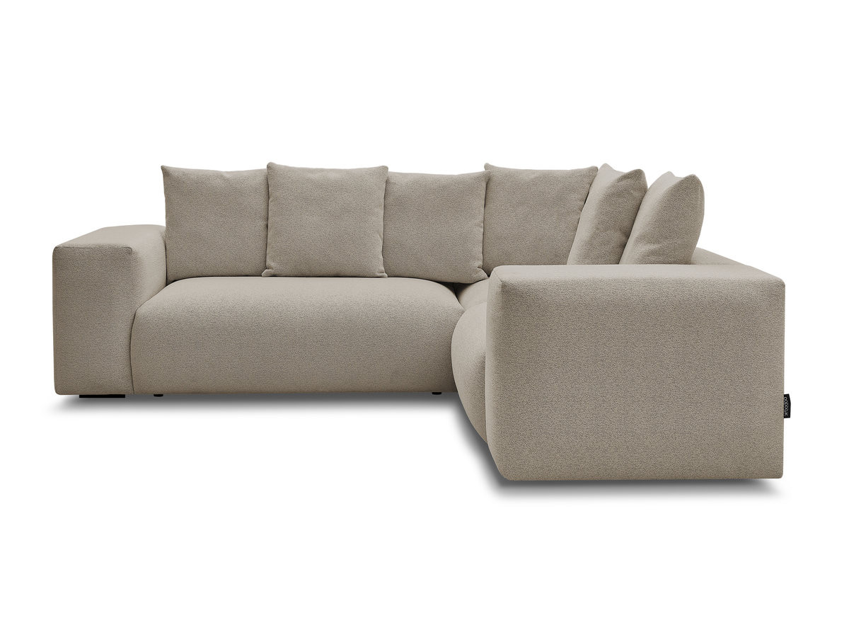 Bobochic Voltaire Ecksofa 268 × 214 cm Melange-Stoff Taupe Ecke rechts