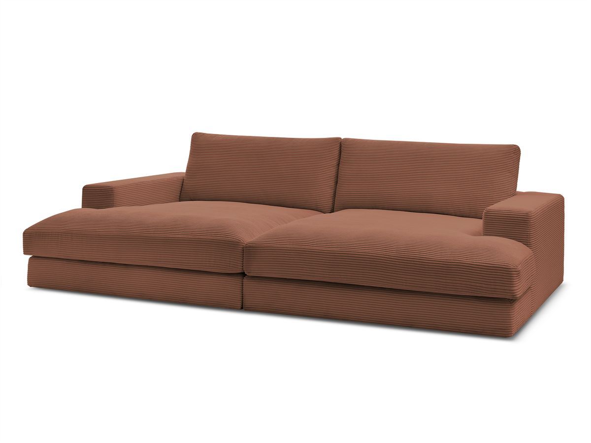 Bobochic Leonard Sofa 4-Sitzer 234 × 159 cm Cordsamt Orange