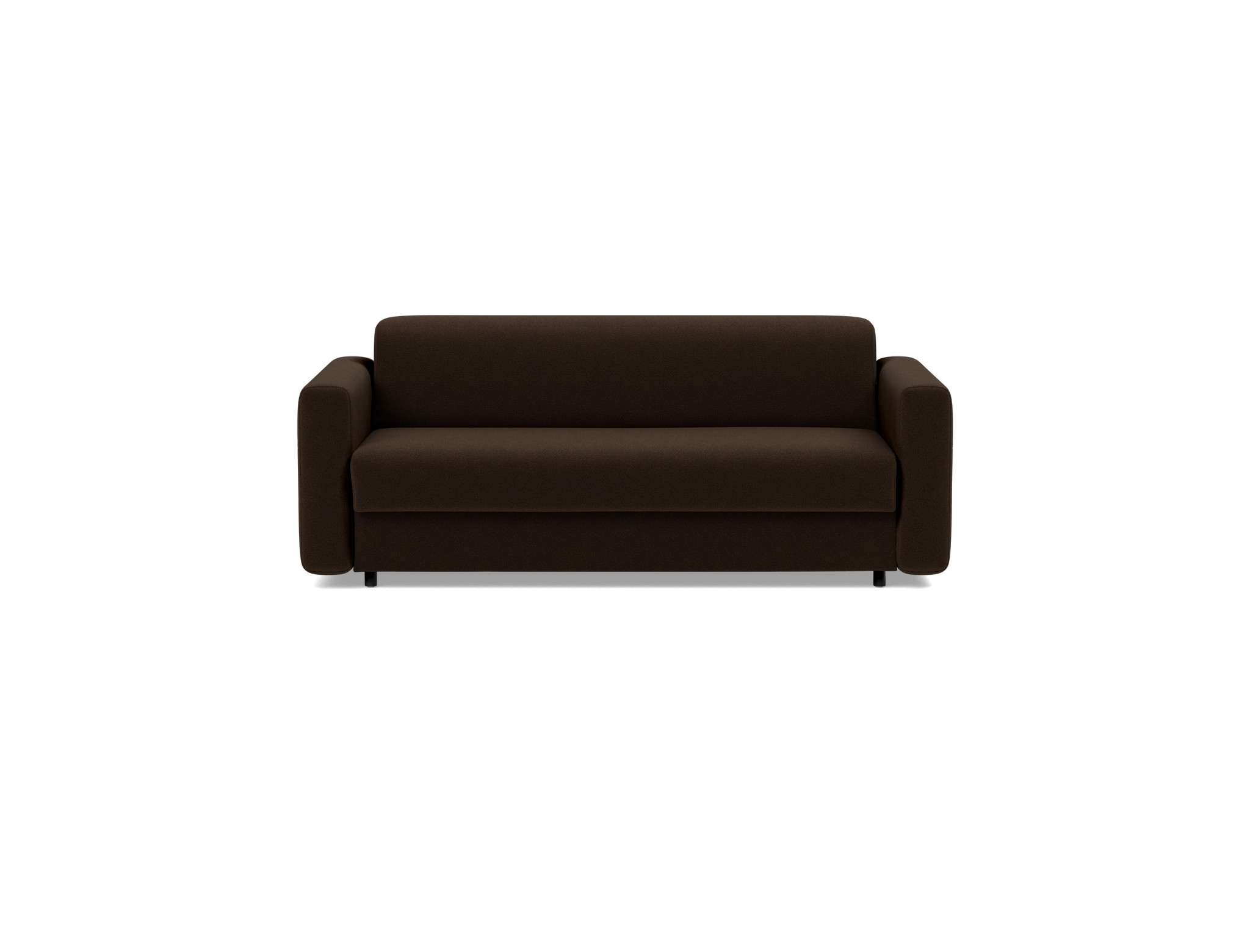 Schlafsofa Killian mit Memory-Matratze 140 Strukturierter Stoff Taura 358-Chocco