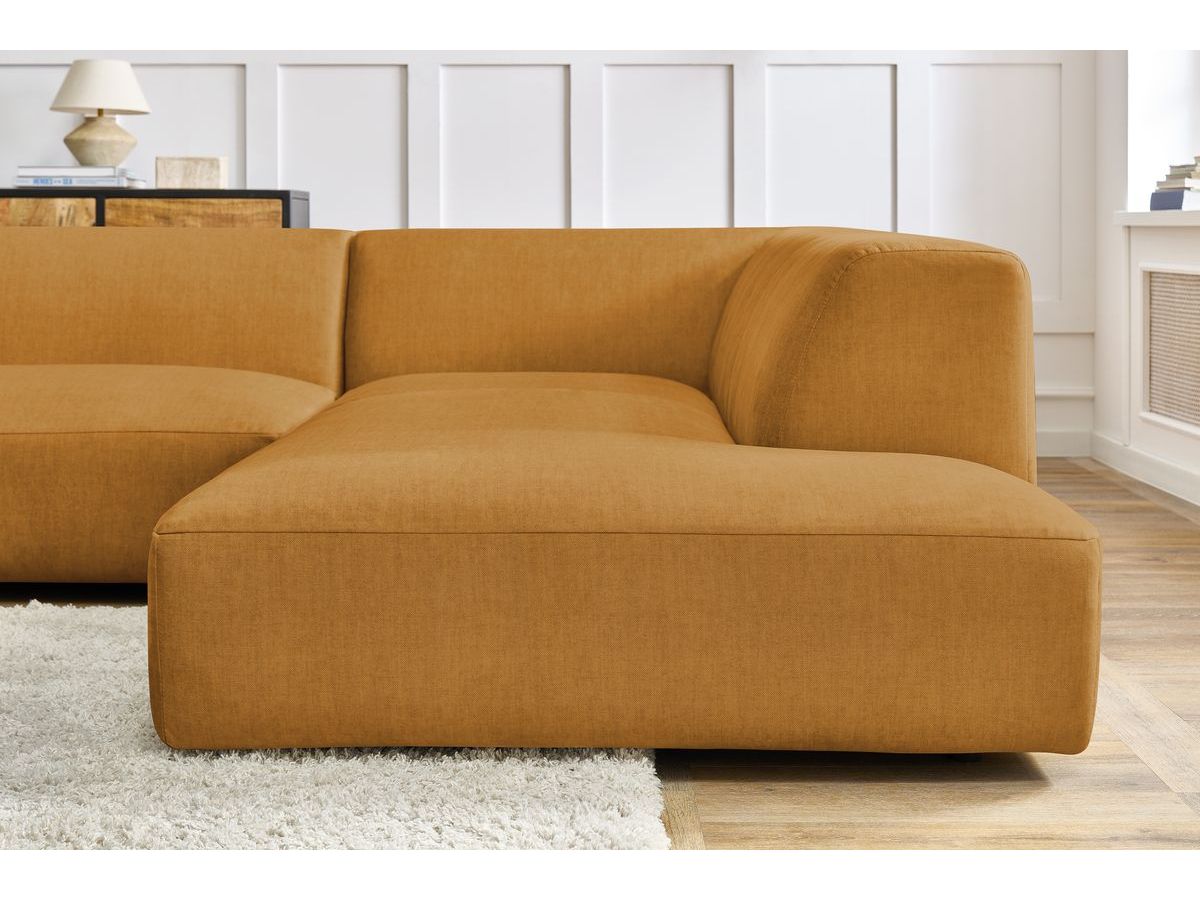 Bobochic Lavena Wohnlandschaft 399 × 220 cm Samt Gelb Ecke links