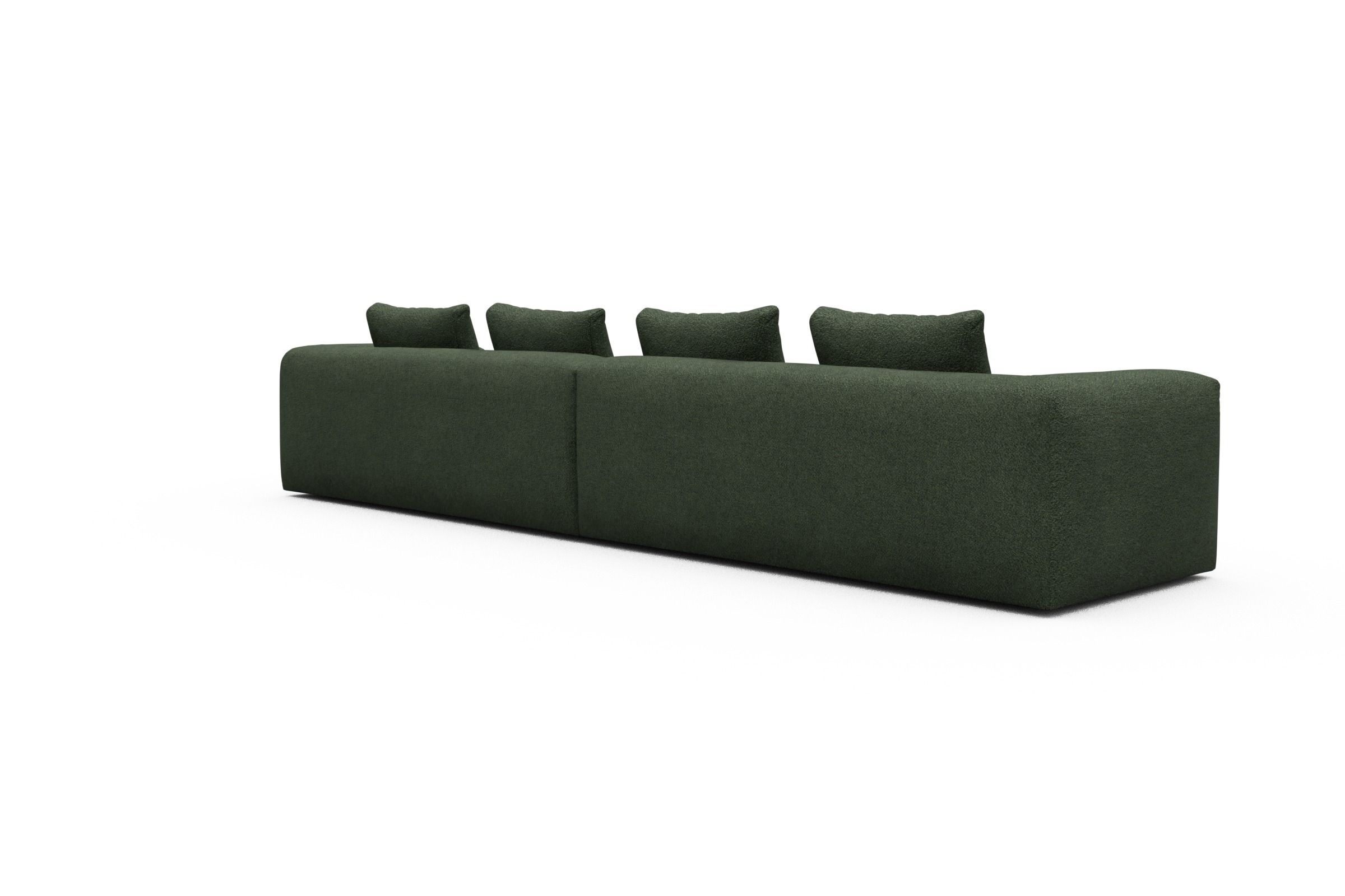 Sofa Modulares XXL Sofa Fred 5-Sitzer Vanora-Deep-Green