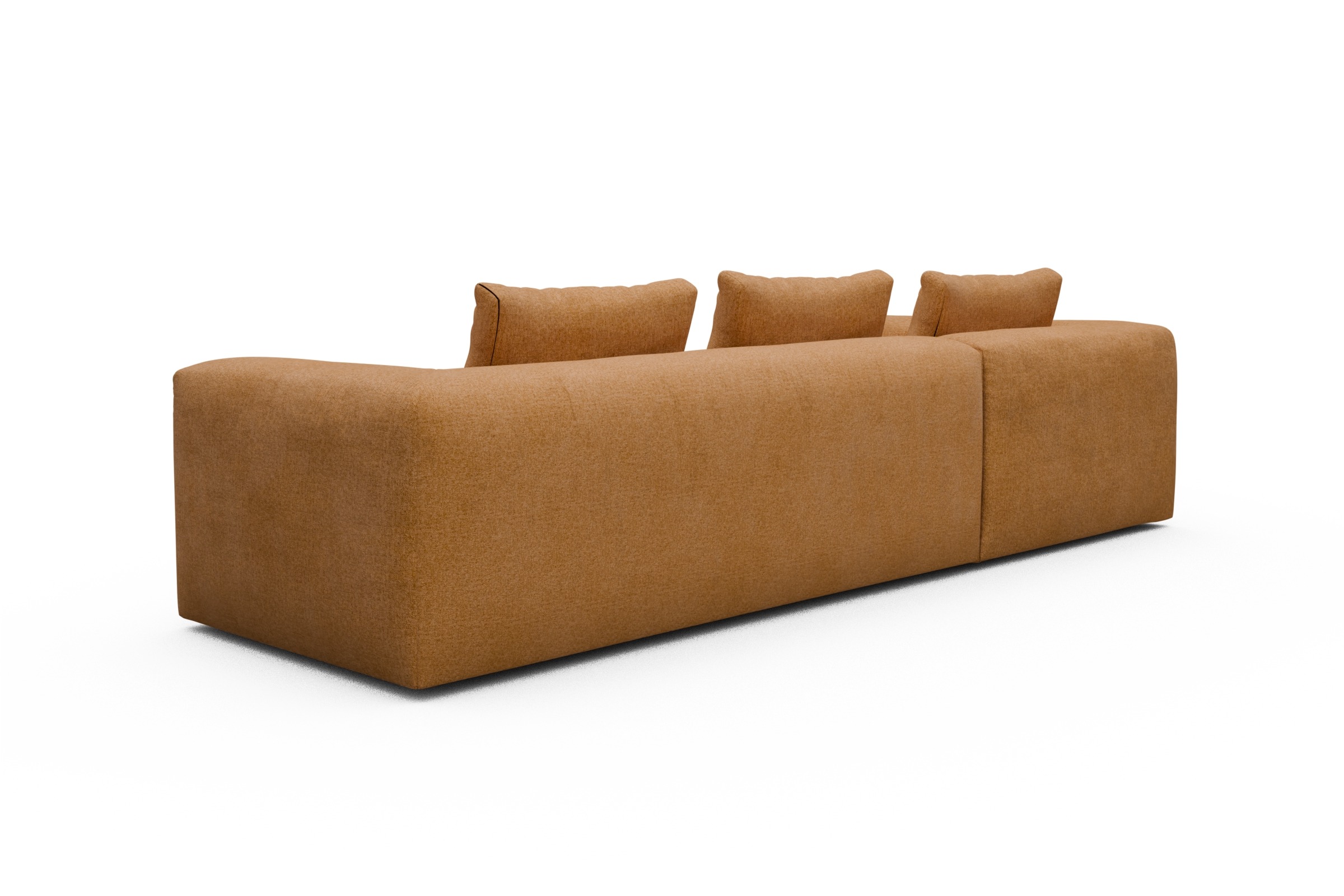 Ecksofa Fred Relax-Ecke links mit 2,5-Sitzer Casone-Warm-Yellow