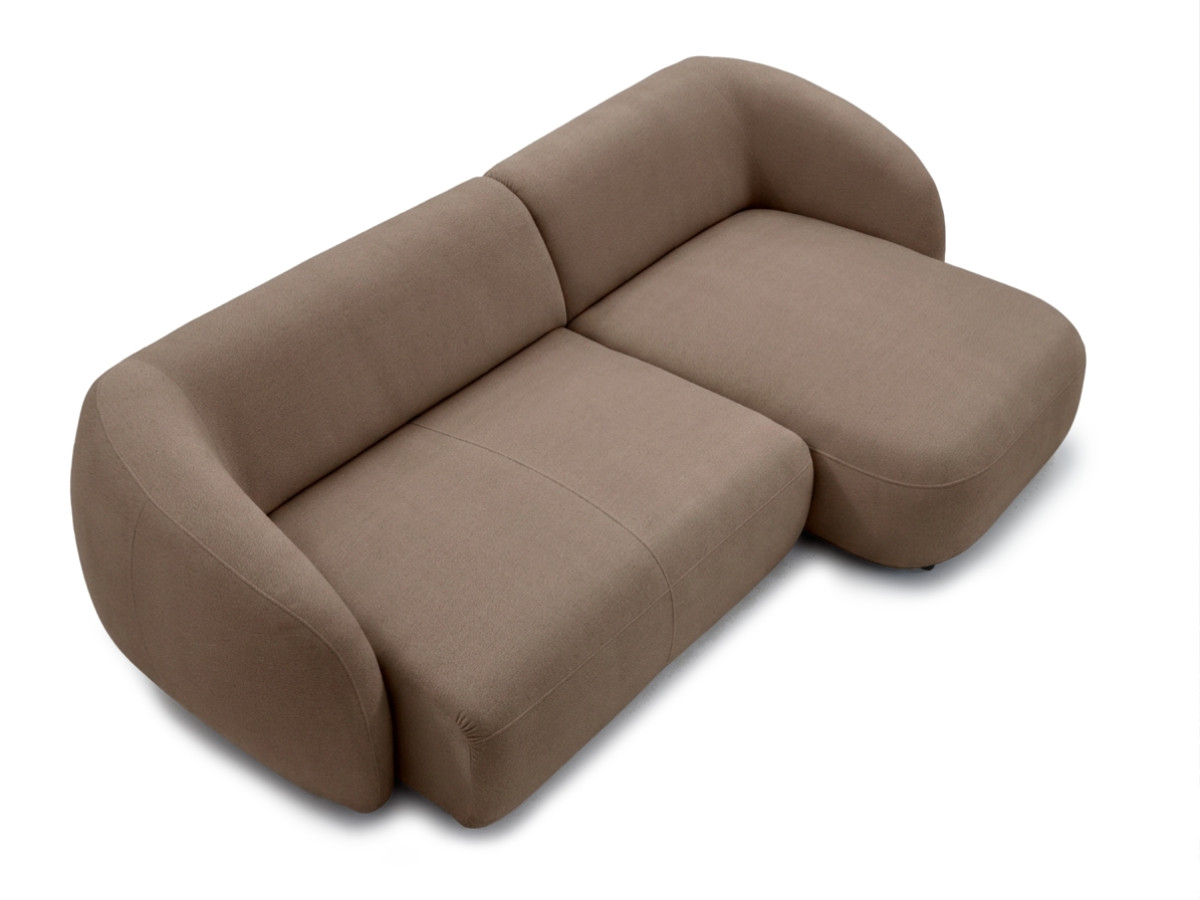 Bobochic Halo Ecksofa mit Schlaffunktion Stoff Taupe Ecke rechts