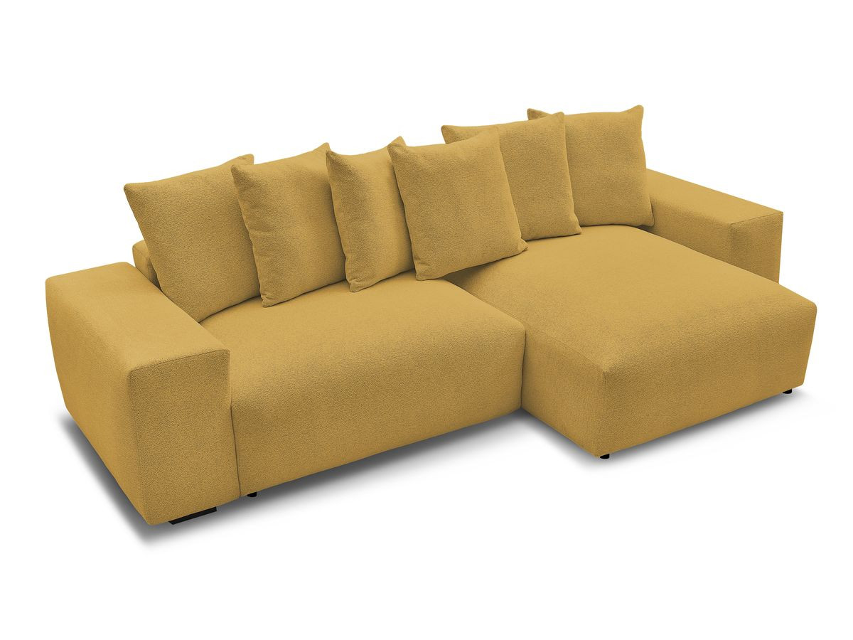 Bobochic Voltaire Ecksofa 310 × 174 cm Melange-Stoff Gelb