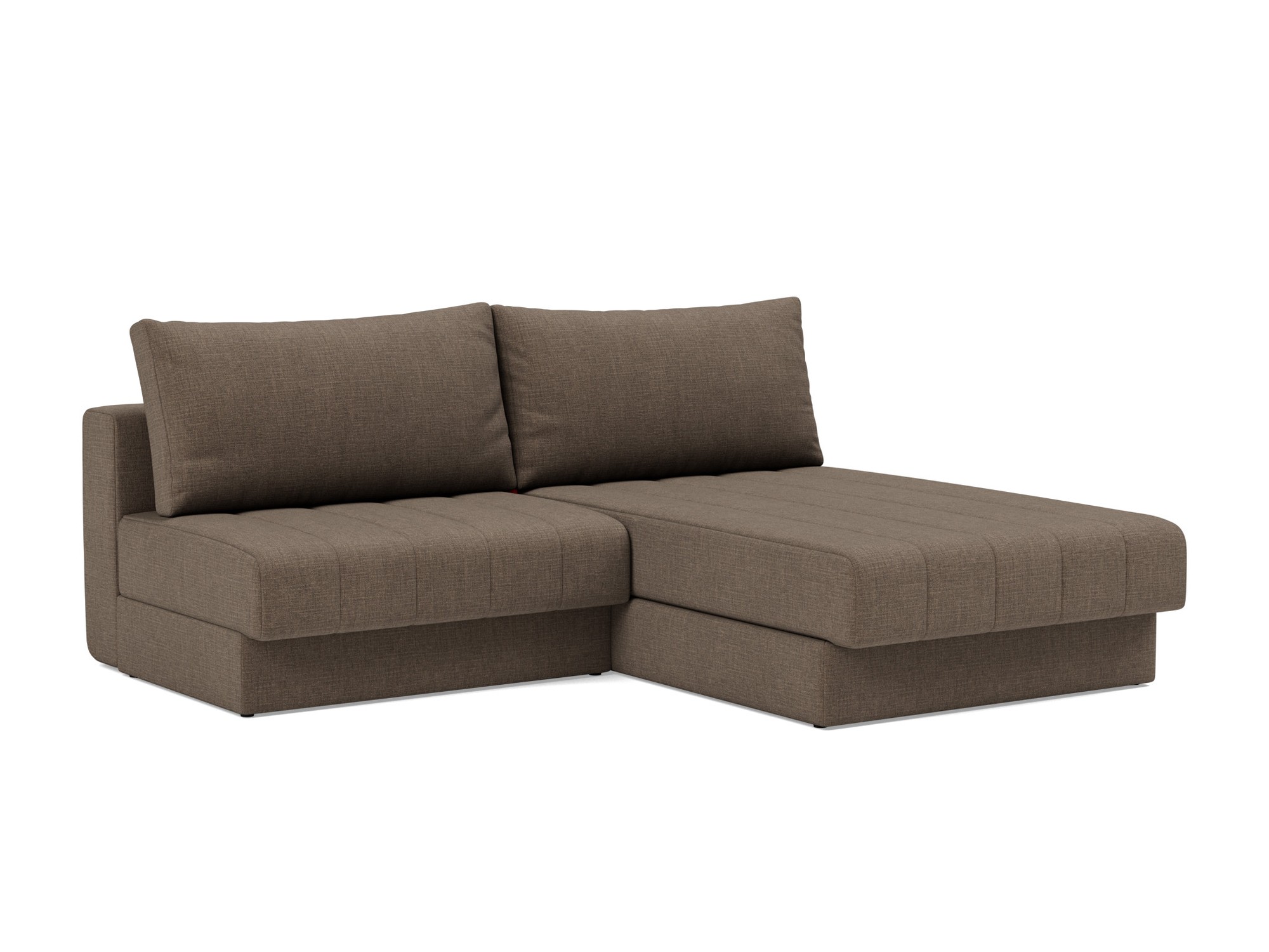 Schlafsofa Akello mit Chaiselongue Chenille Esina 411-Cedar-Brown