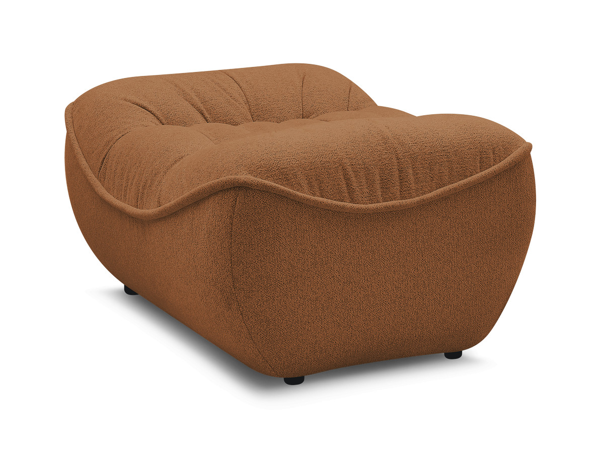 Bobochic Serena Pouf Melange-Stoff Orange
