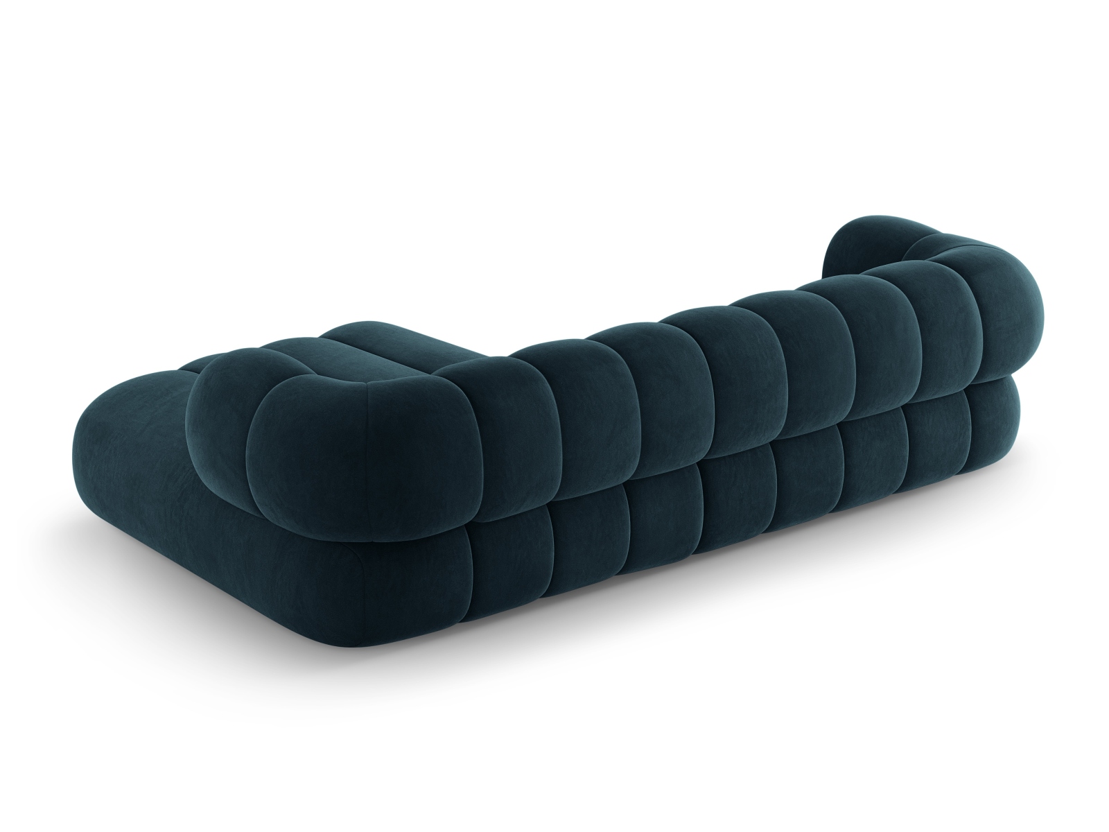 Cosmopolitan Design Ecksofa Koge 5-Sitzer Samt Vogue Tiefes Petrol Rechts