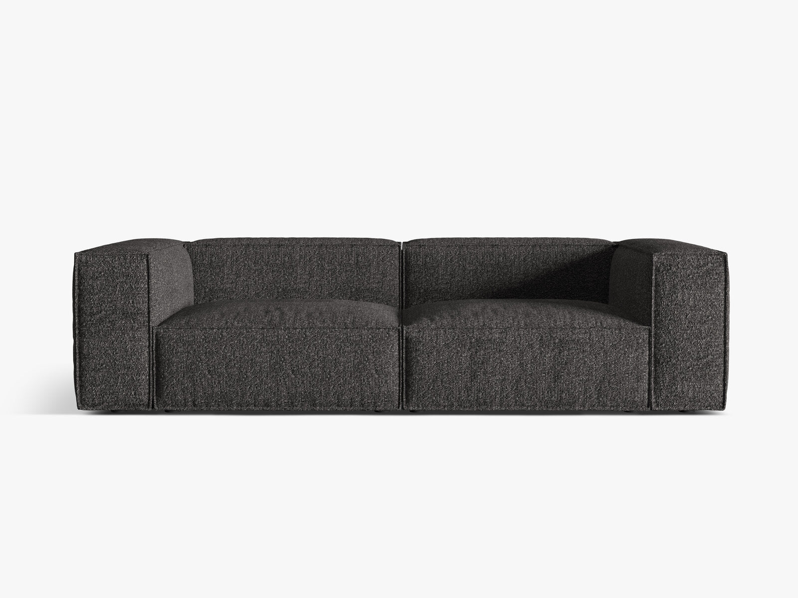 Micadoni Sofa Nuria 4-Sitzer Boucle Anthrazit