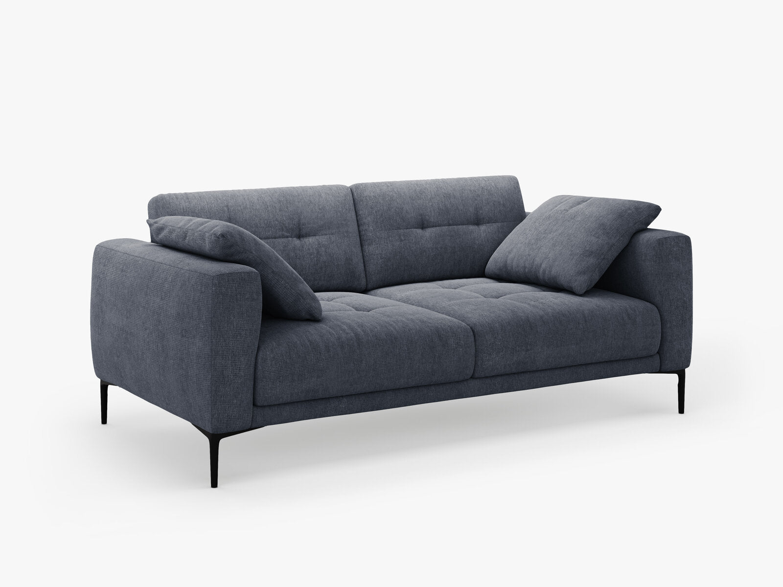 Micadoni Sofa Bemy 3-Sitzer Strukturierter Stoff Dunkelblau