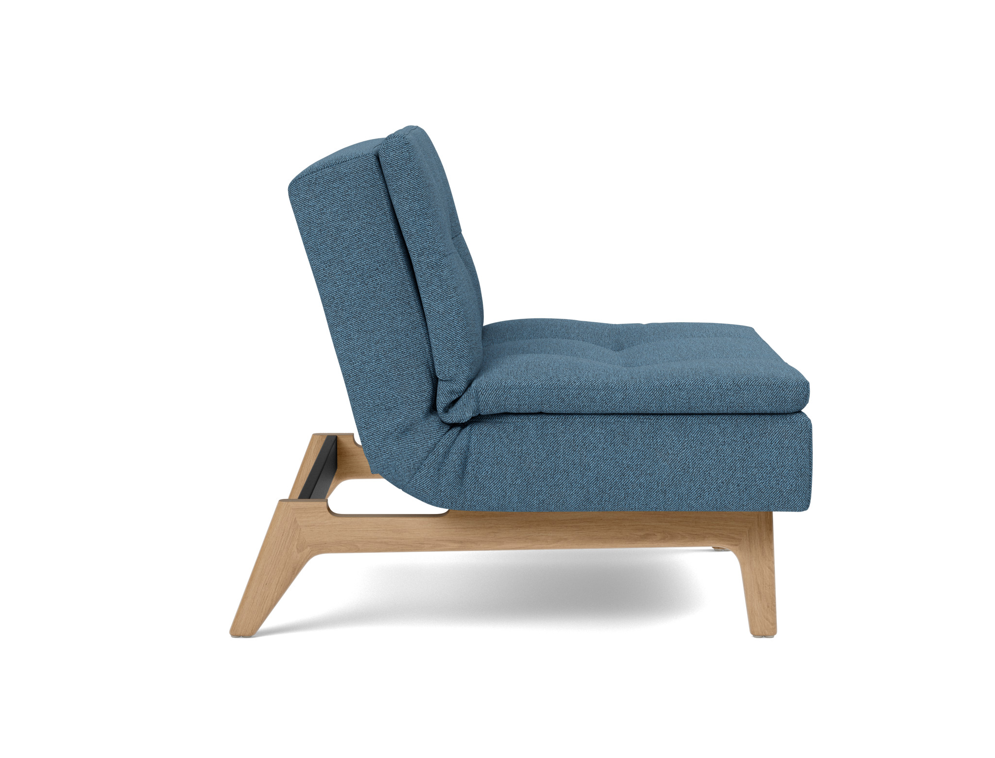 Sessel Dublexo Strukturierter Stoff Weda 302-Weda-Blue Beine Eiche