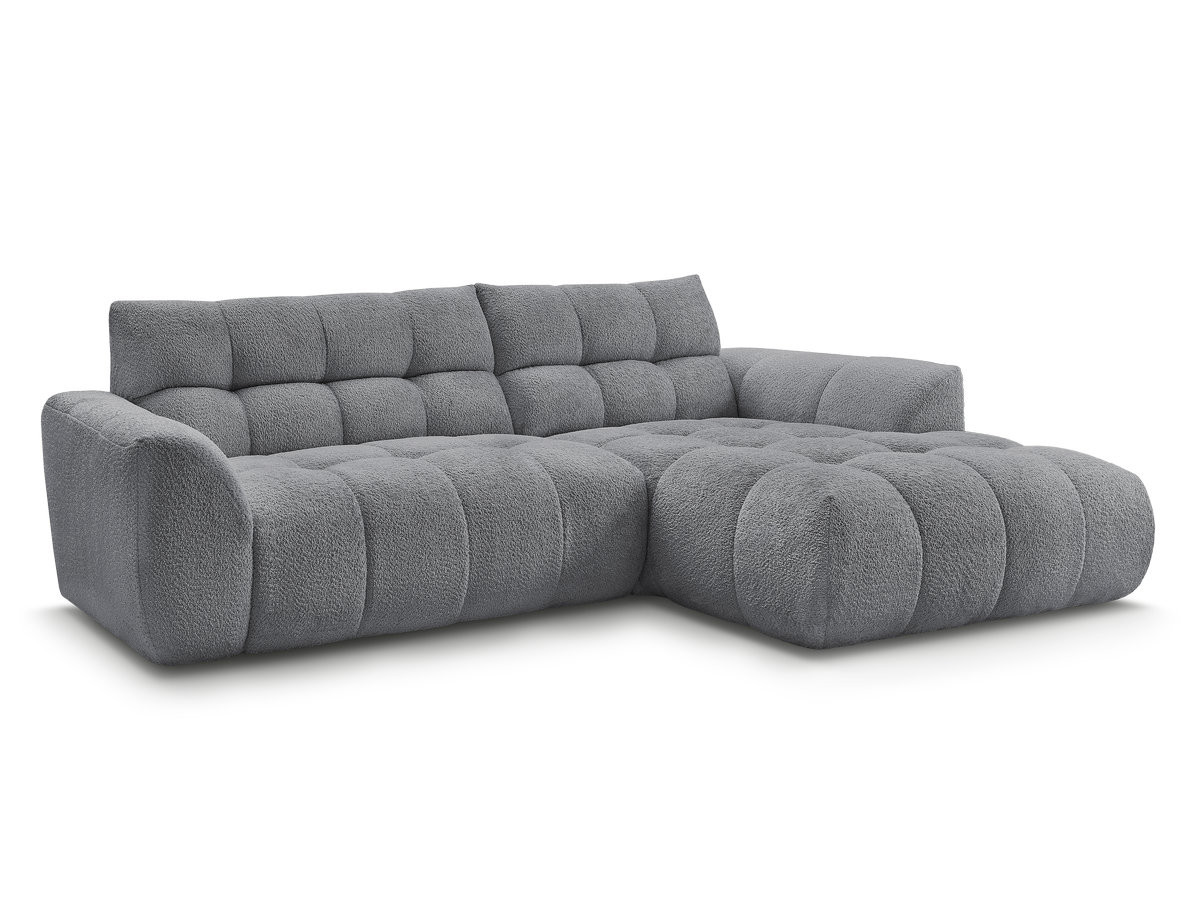 Bobochic Jaya Ecksofa Chenille Grau Ecke rechts