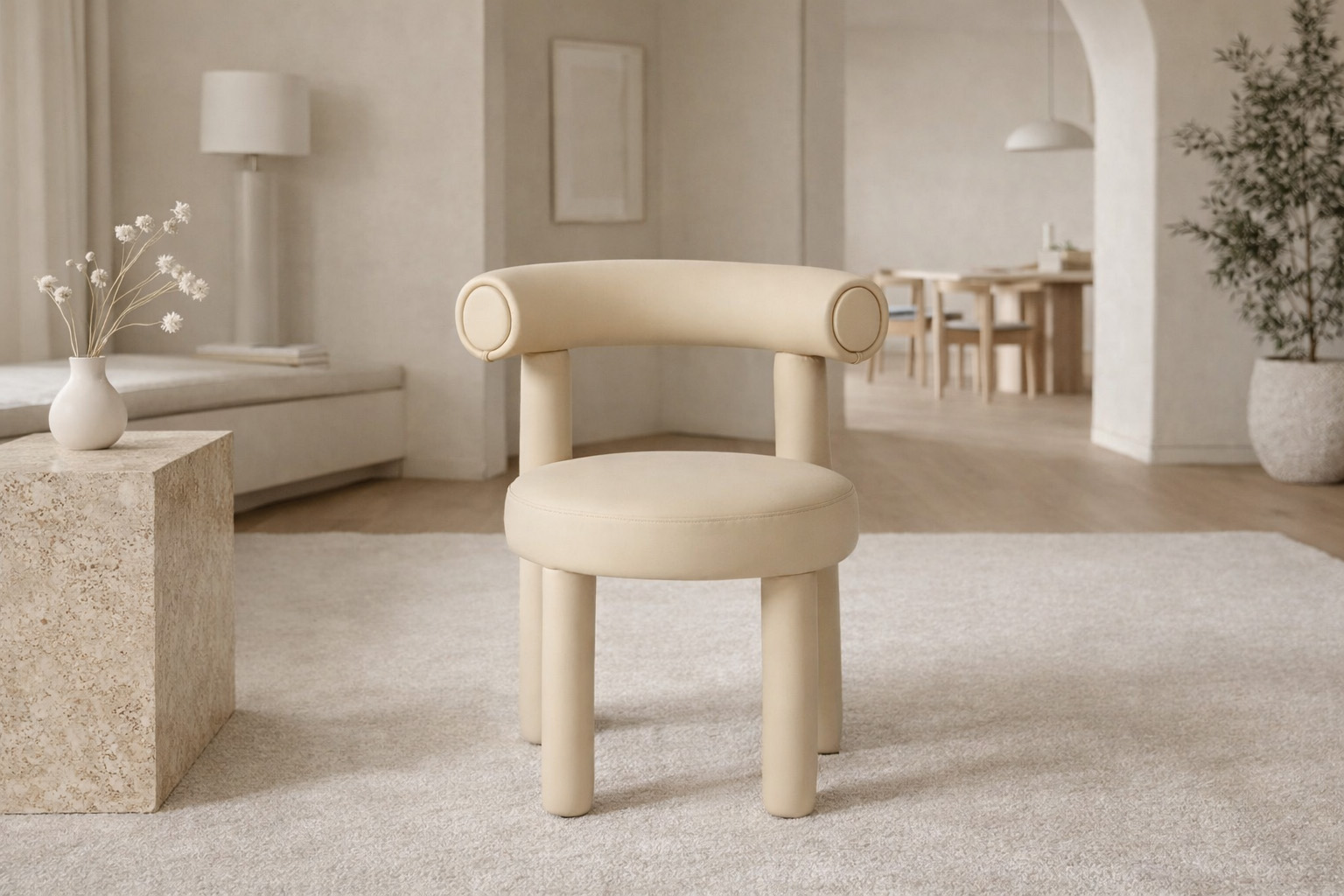 Livin Hill Polsterstuhl Leith 62 × 58 × 80 cm Creme