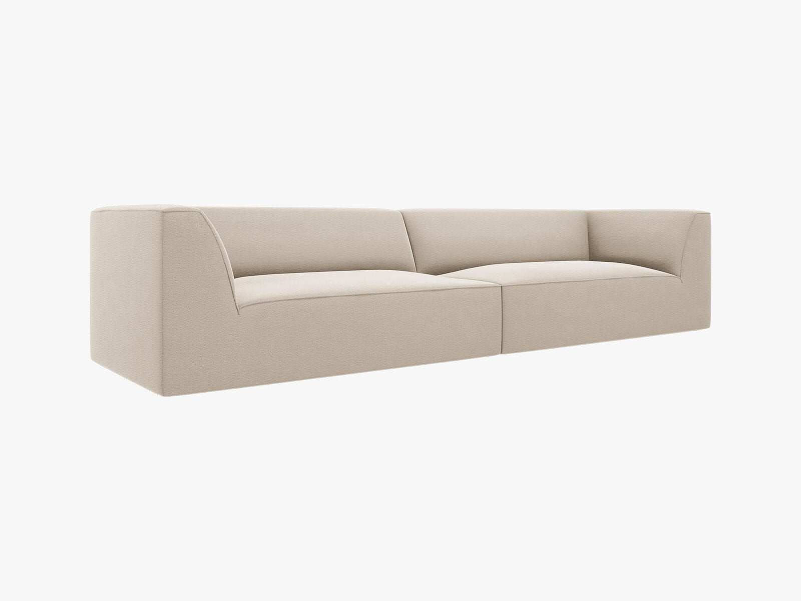 Micadoni Sofa Ruby 4-Sitzer Samt Salvador Beige
