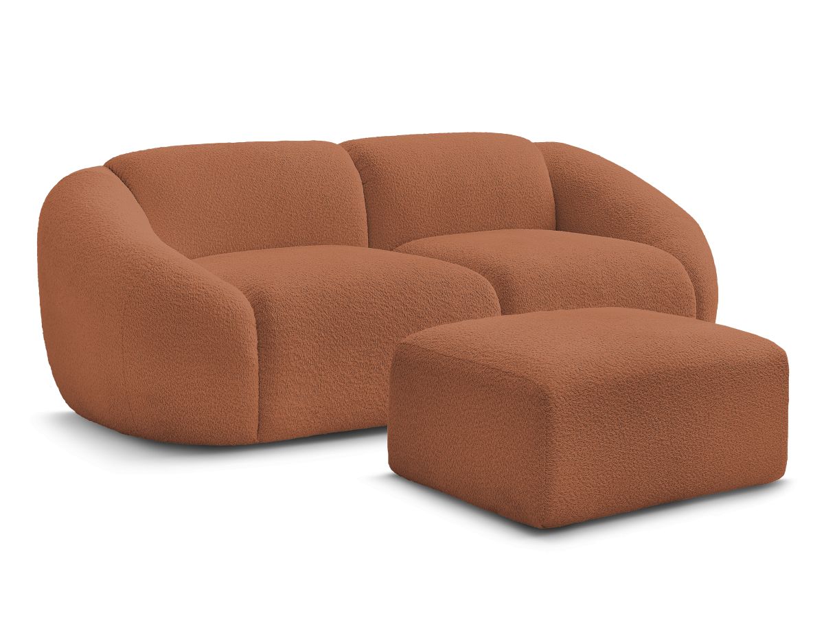 Bouclé-Stoff · Orange