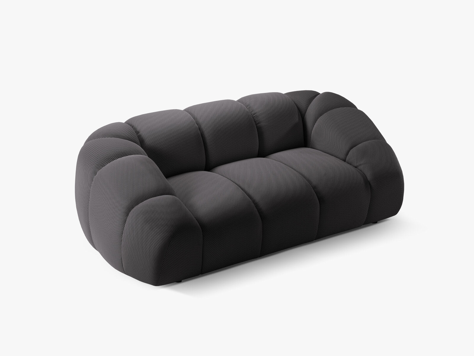 Micadoni Sofa Diana 2-Sitzer 3D-Stoff Espresso