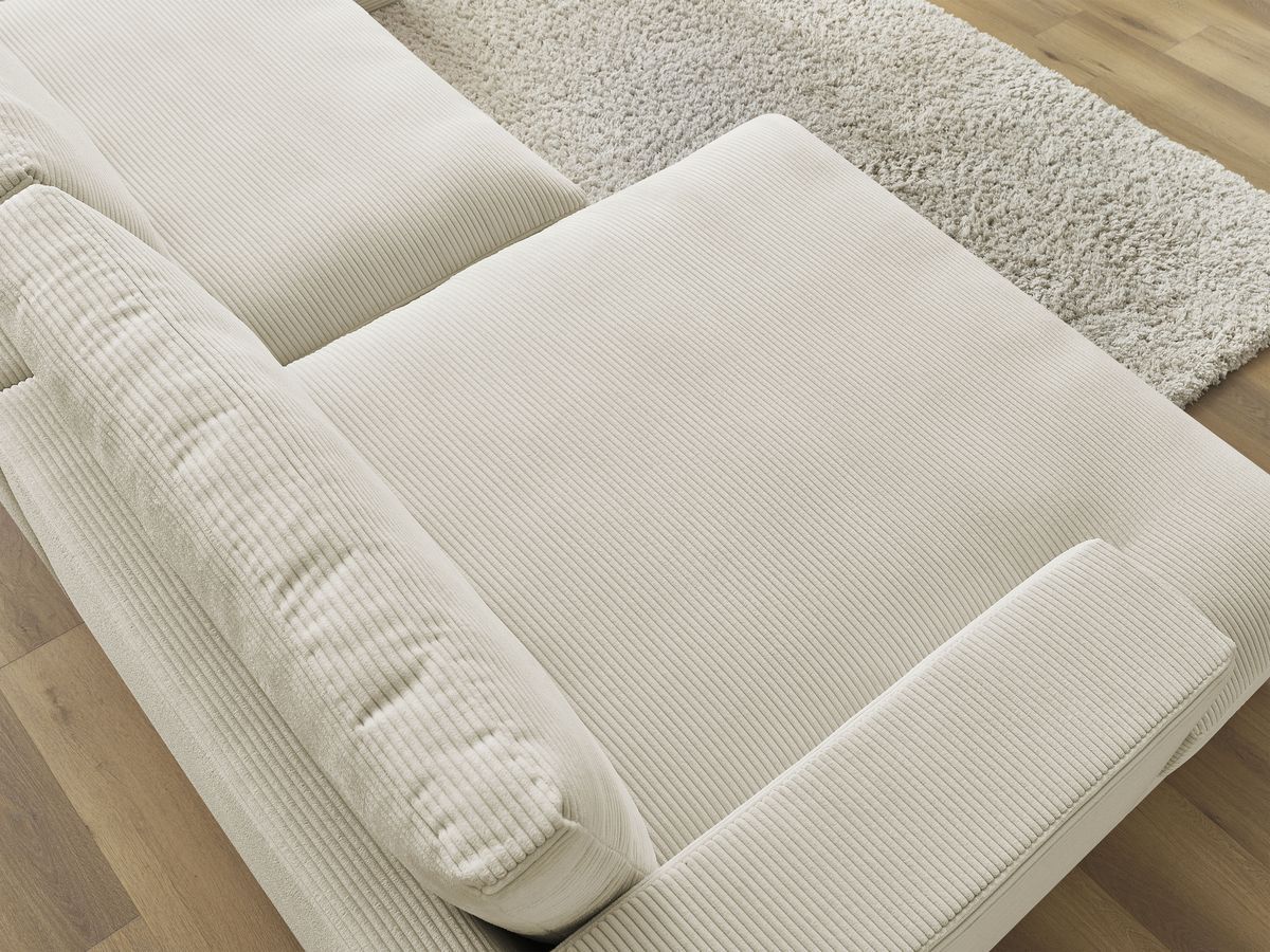 Bobochic Leonard Wohnlandschaft 349 × 159 cm Cordsamt Beige